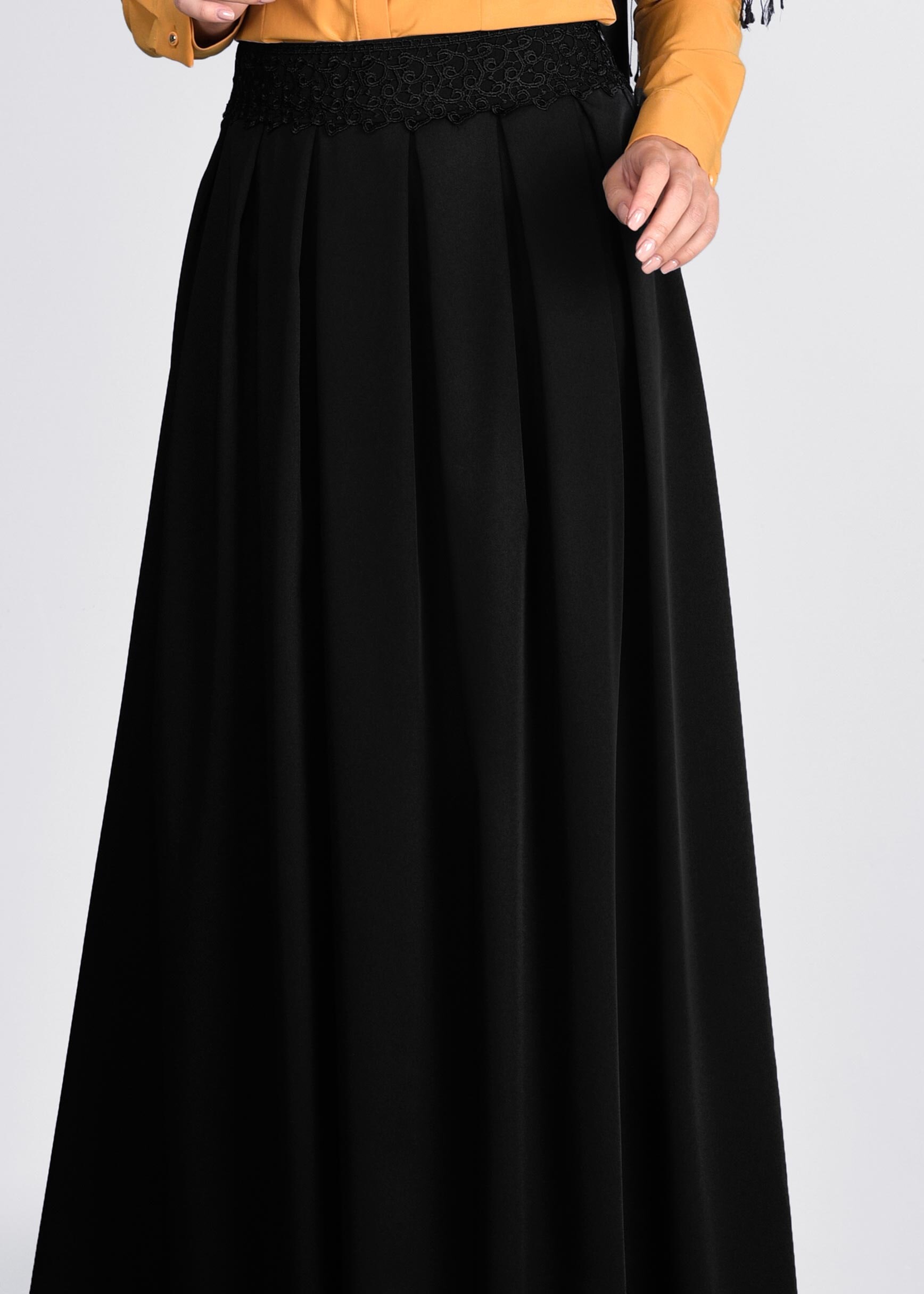 Tesettür giyim SİYAH 6073 SARAH ETEK 36/42 TEK38