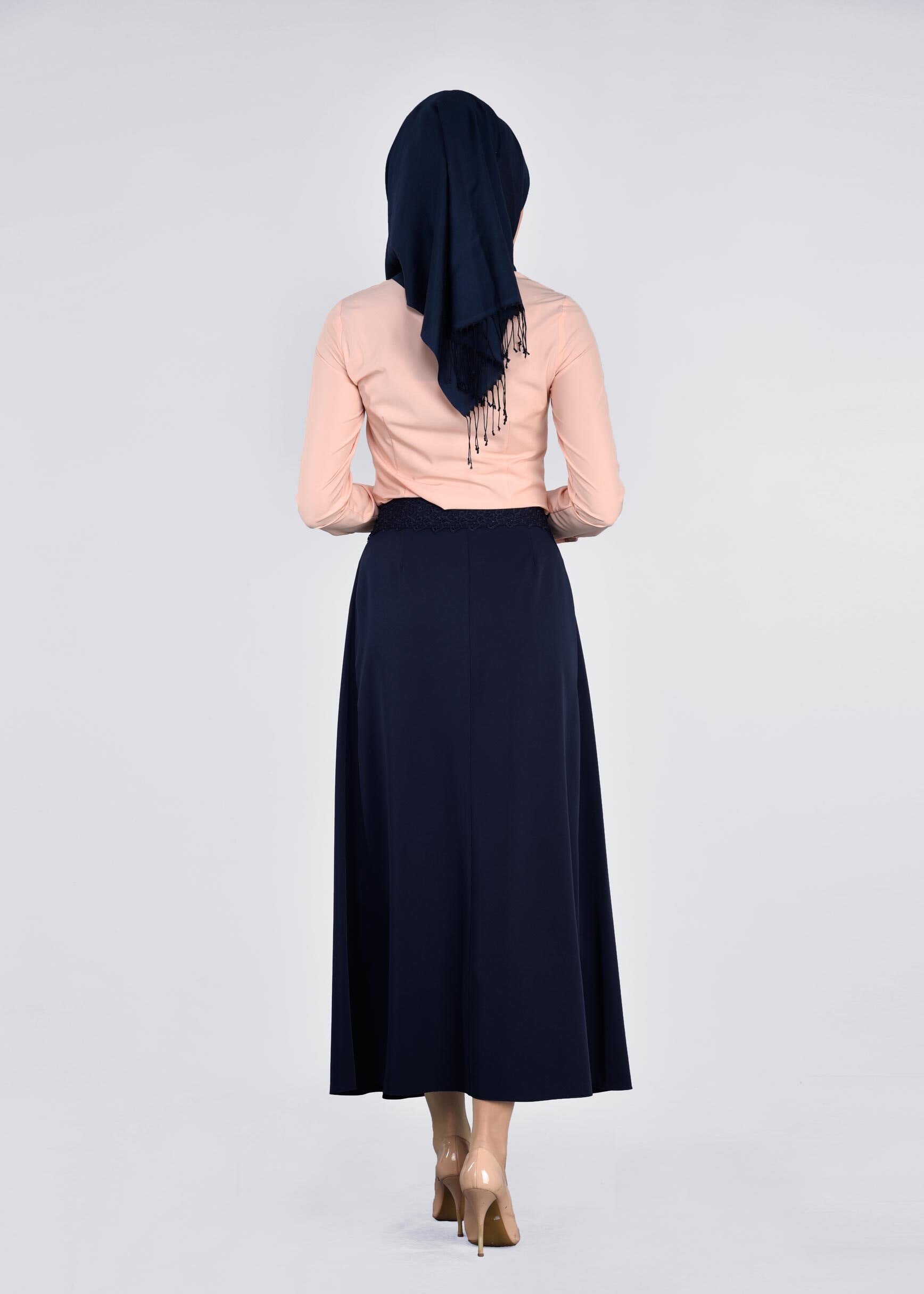 Tesettür giyim LACİVERT 6073 SARAH ETEK 36/42 TEK38