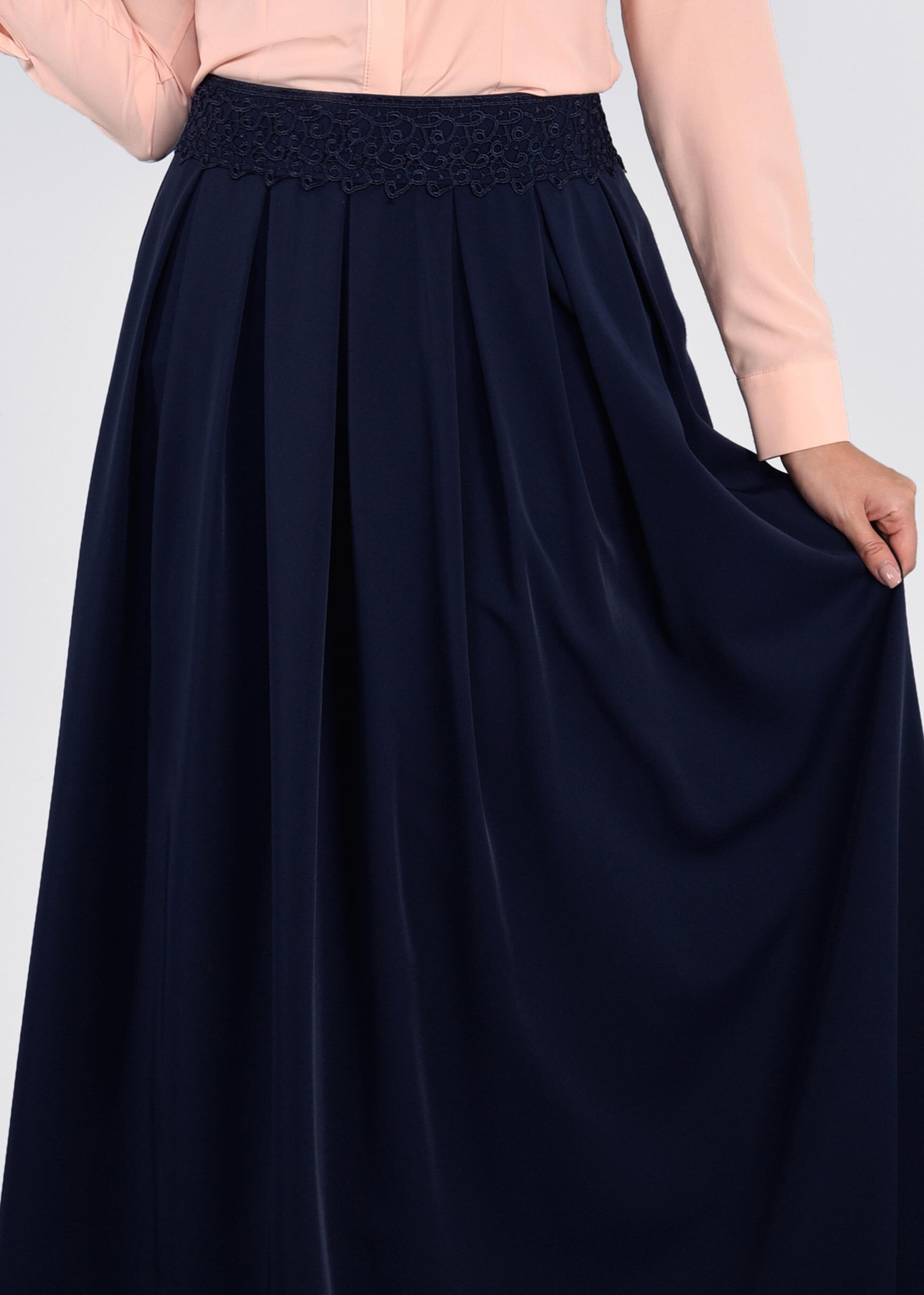 Tesettür giyim LACİVERT 6073 SARAH ETEK 36/42 TEK38