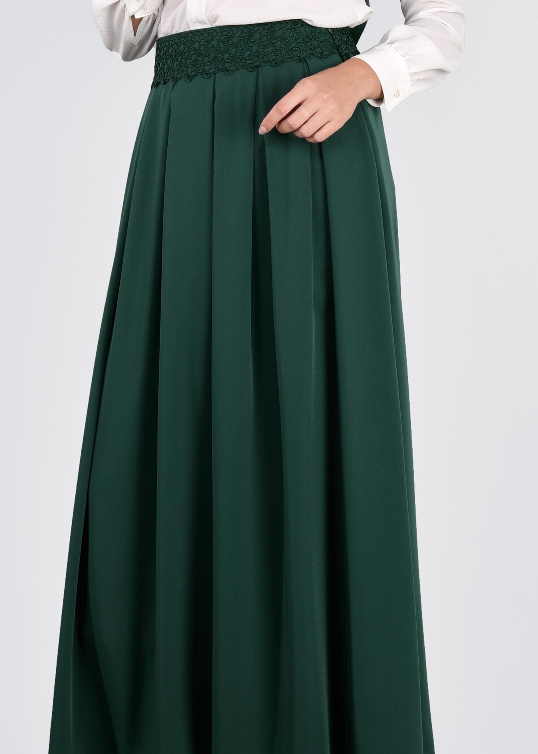 Tesettür giyim YEŞİL 6073 SARAH ETEK 36/42 TEK38