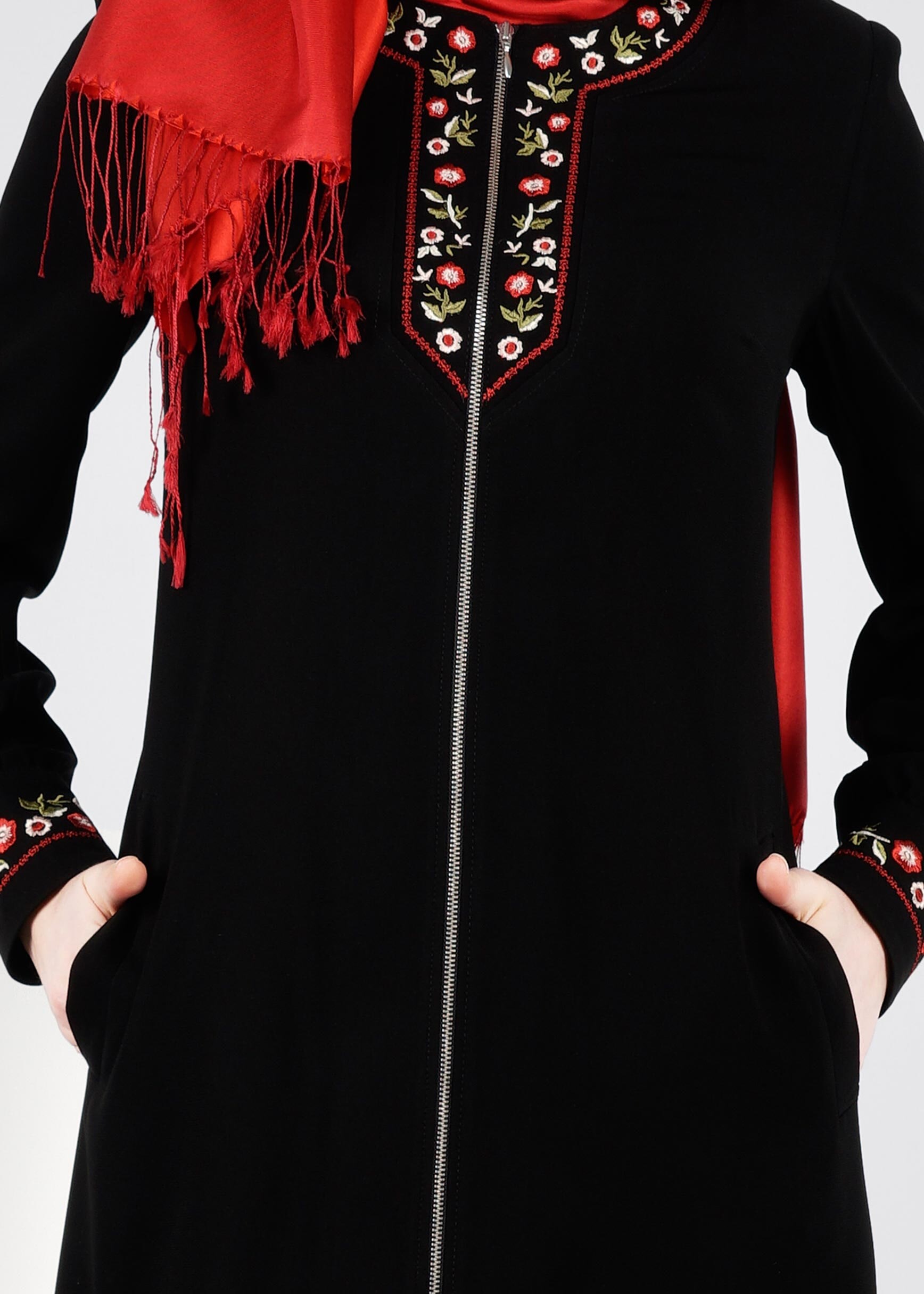 Tesettür giyim SİYAH 8231 ESMA 6331 FERACE 40/48 TEK38