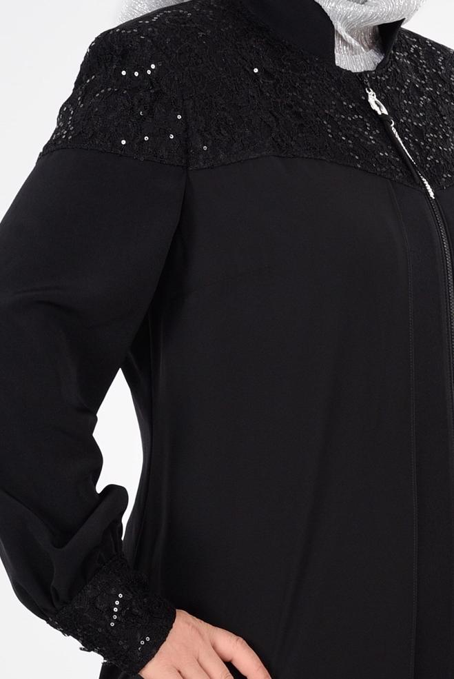 Hijab clothing BLACK 8232 CRİSS FERACE 42/50 TEK40 - ALVİNA