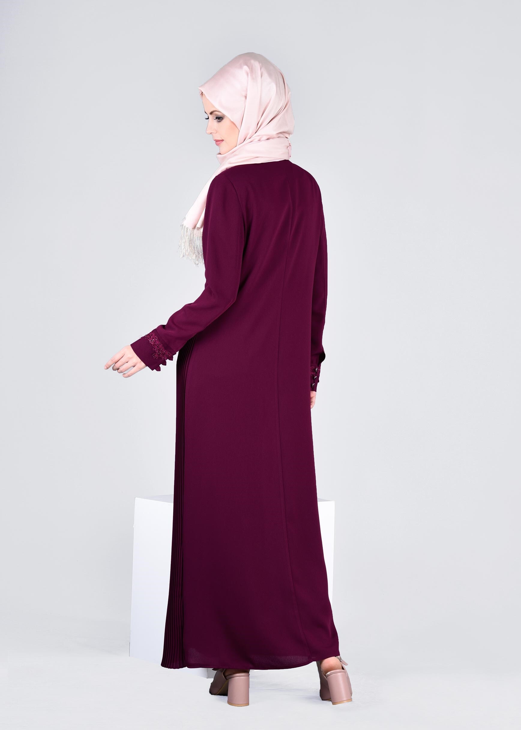 Tesettür giyim MÜRDÜM 8234 NİL CREP FERACE 40/48 TEK40-42