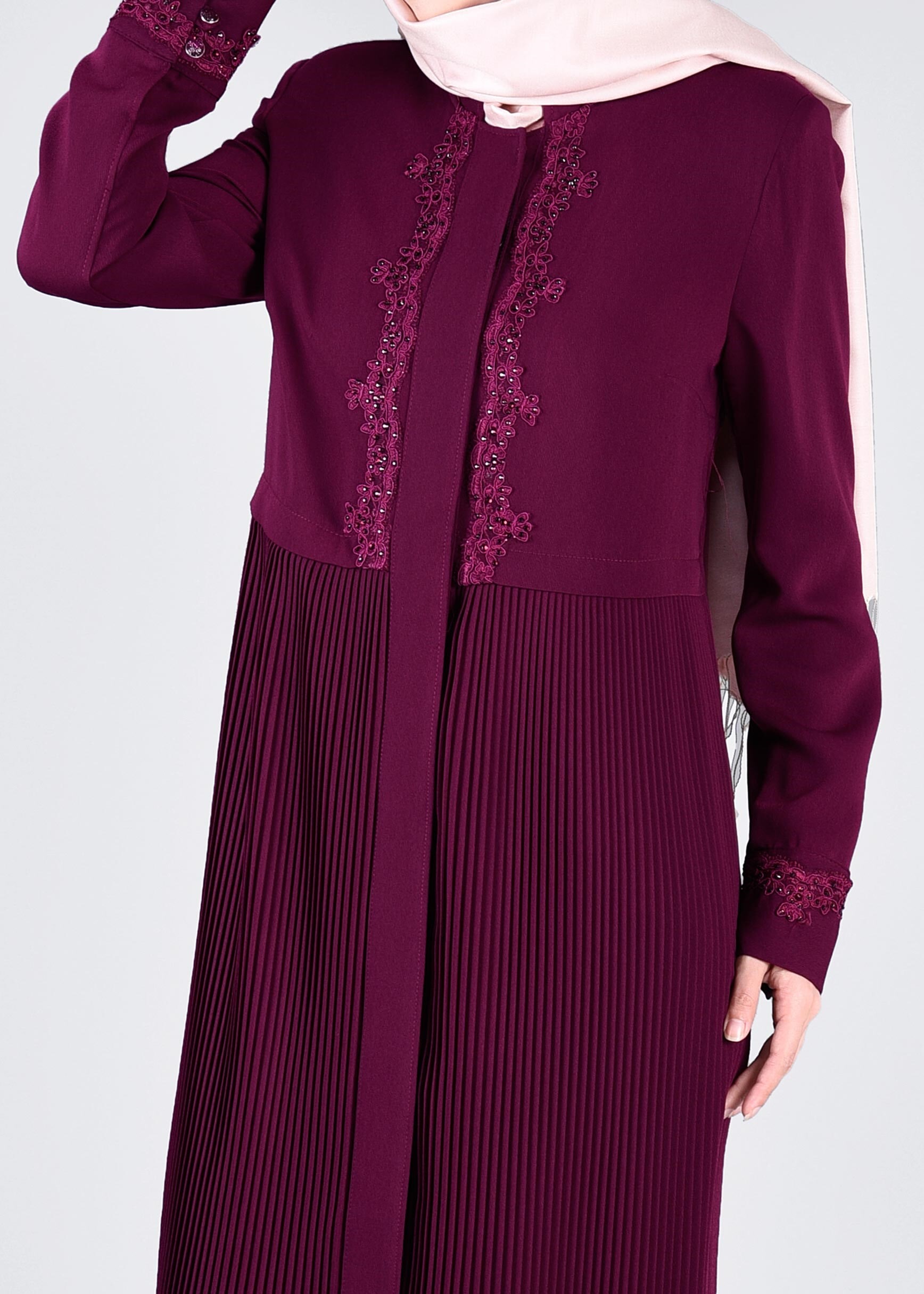 Tesettür giyim MÜRDÜM 8234 NİL CREP FERACE 40/48 TEK40-42