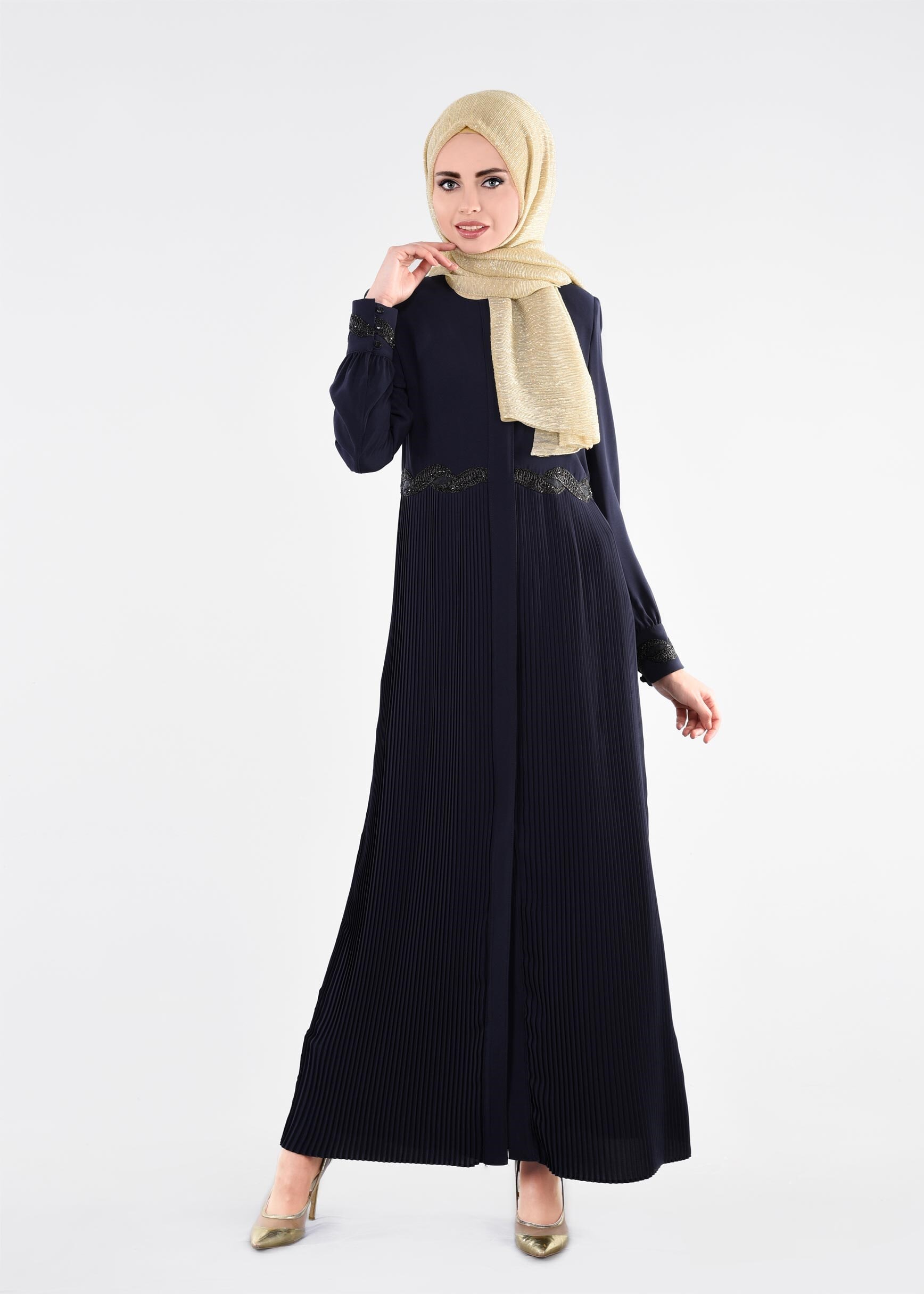 Tesettür giyim LACİVERT 8243 NEW ALYA FERACE 38/46 TEK40