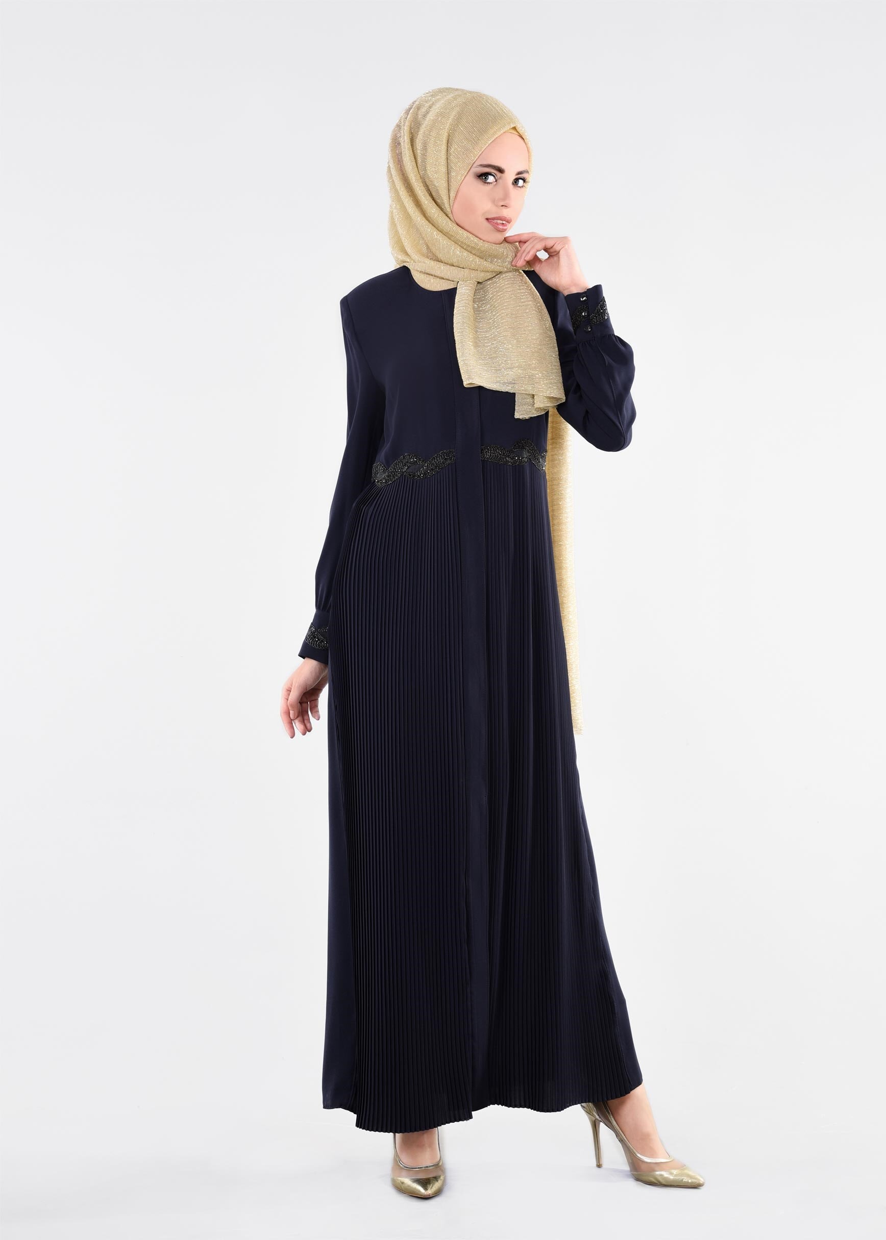 Tesettür giyim LACİVERT 8243 NEW ALYA FERACE 38/46 TEK40