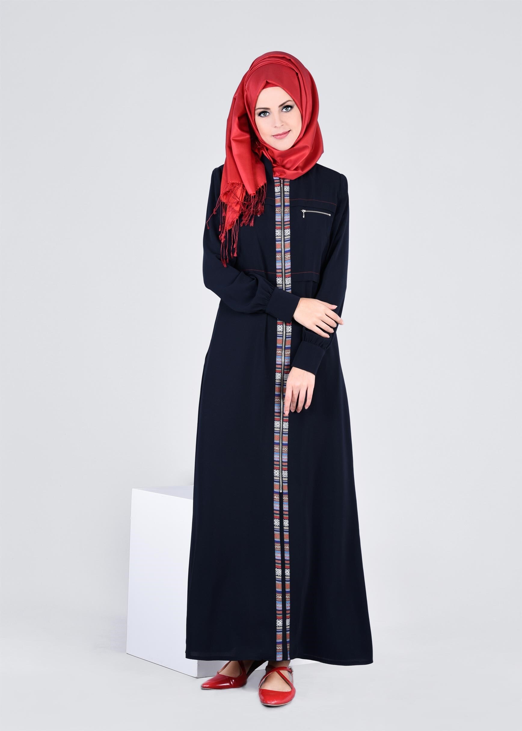 Tesettür giyim LACİVERT 8251 ESMA 6331 FERACE 38/46 TEK40