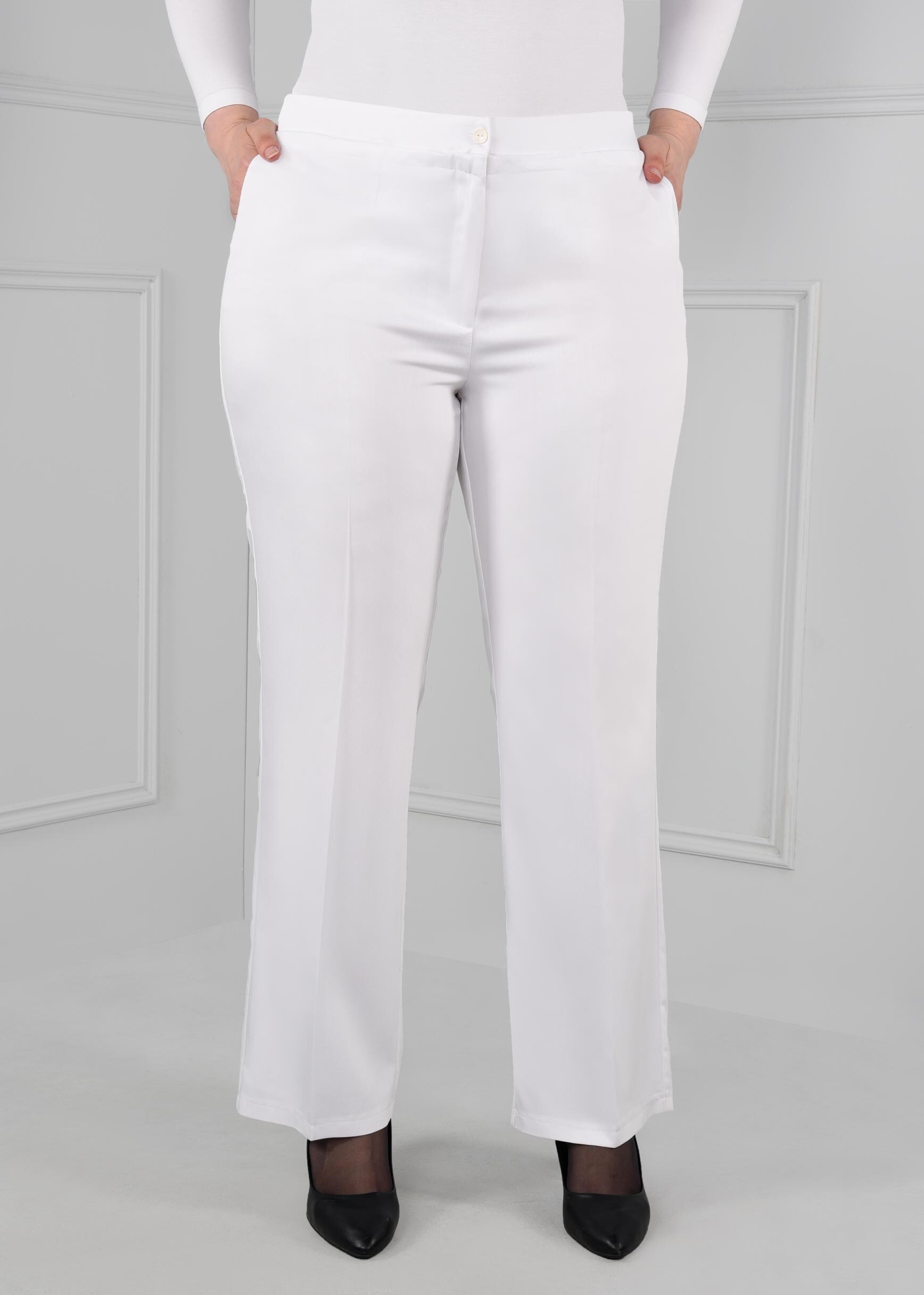 Tesettür giyim BEYAZ 7104 BERRA PANTOLON 44/52 TEK42