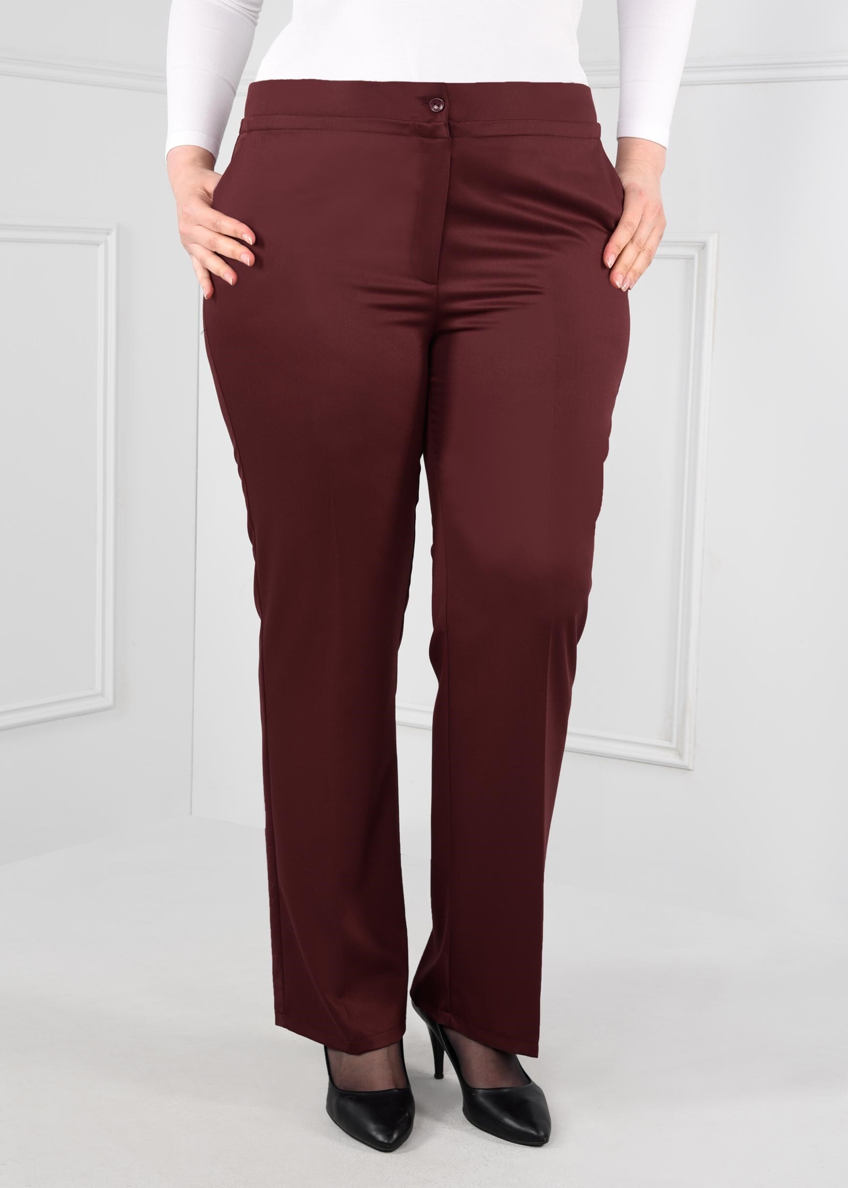 Tesettür giyim BORDO 7104 BERRA PANTOLON 44/52 TEK42