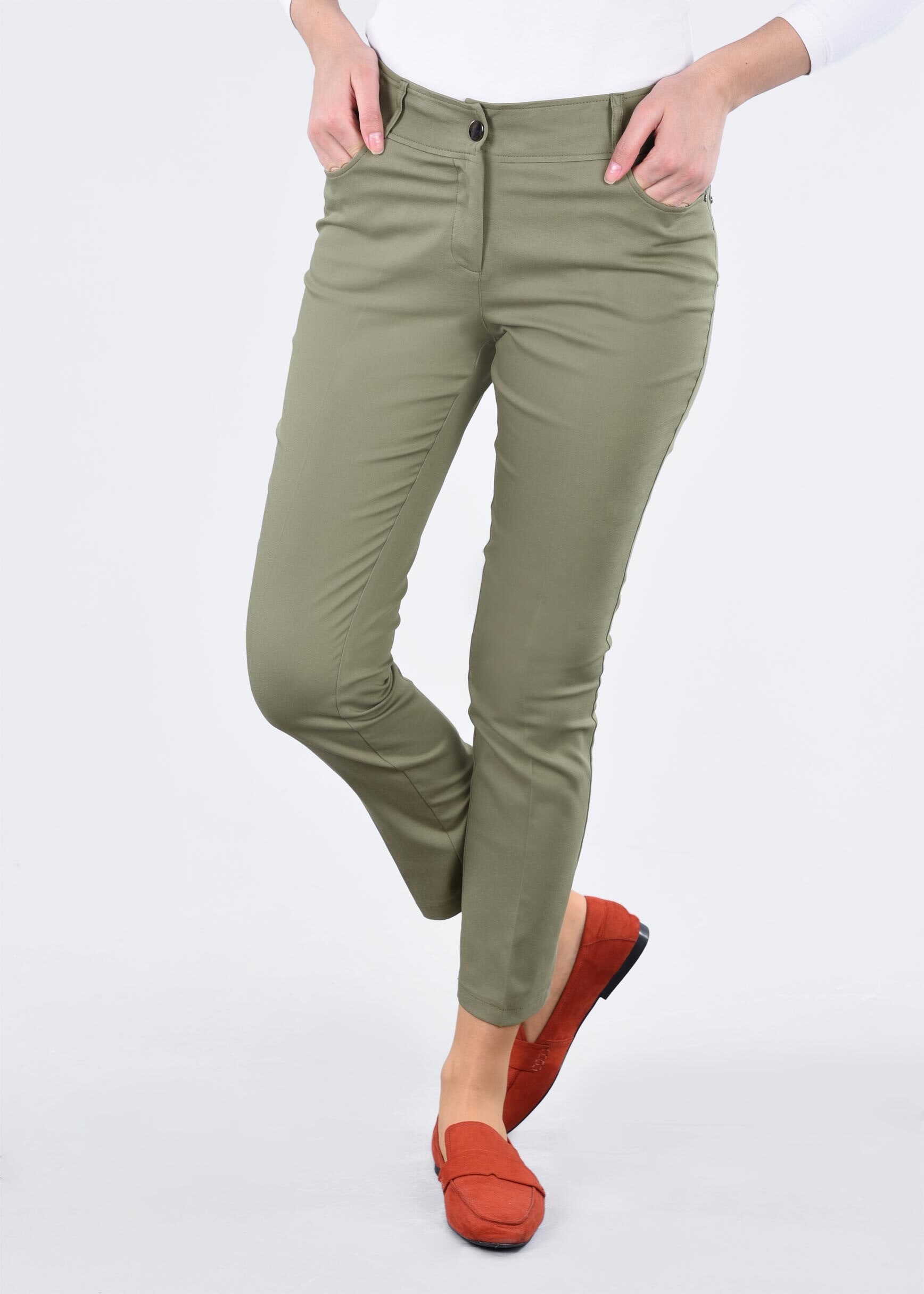 Tesettür giyim HAKİ 7106 17374 PANTOLON 38/46