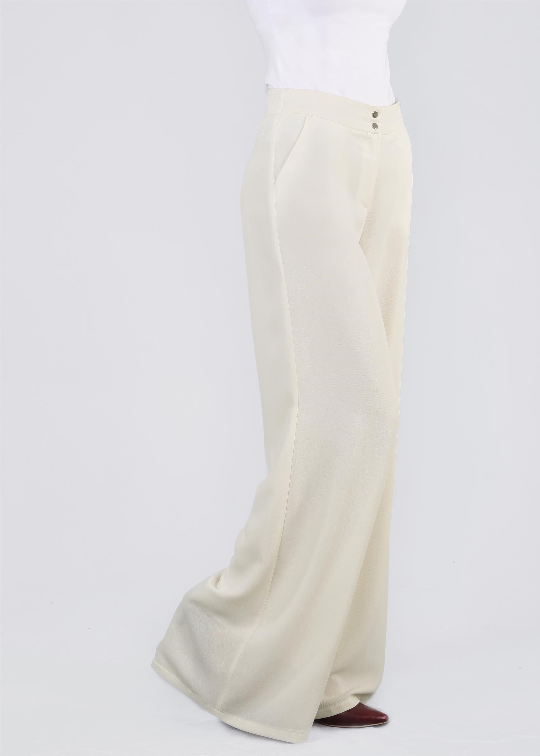 Tesettür giyim BEYAZ 7109 NEW PERA PANTOLON 38/48 TEK40-38