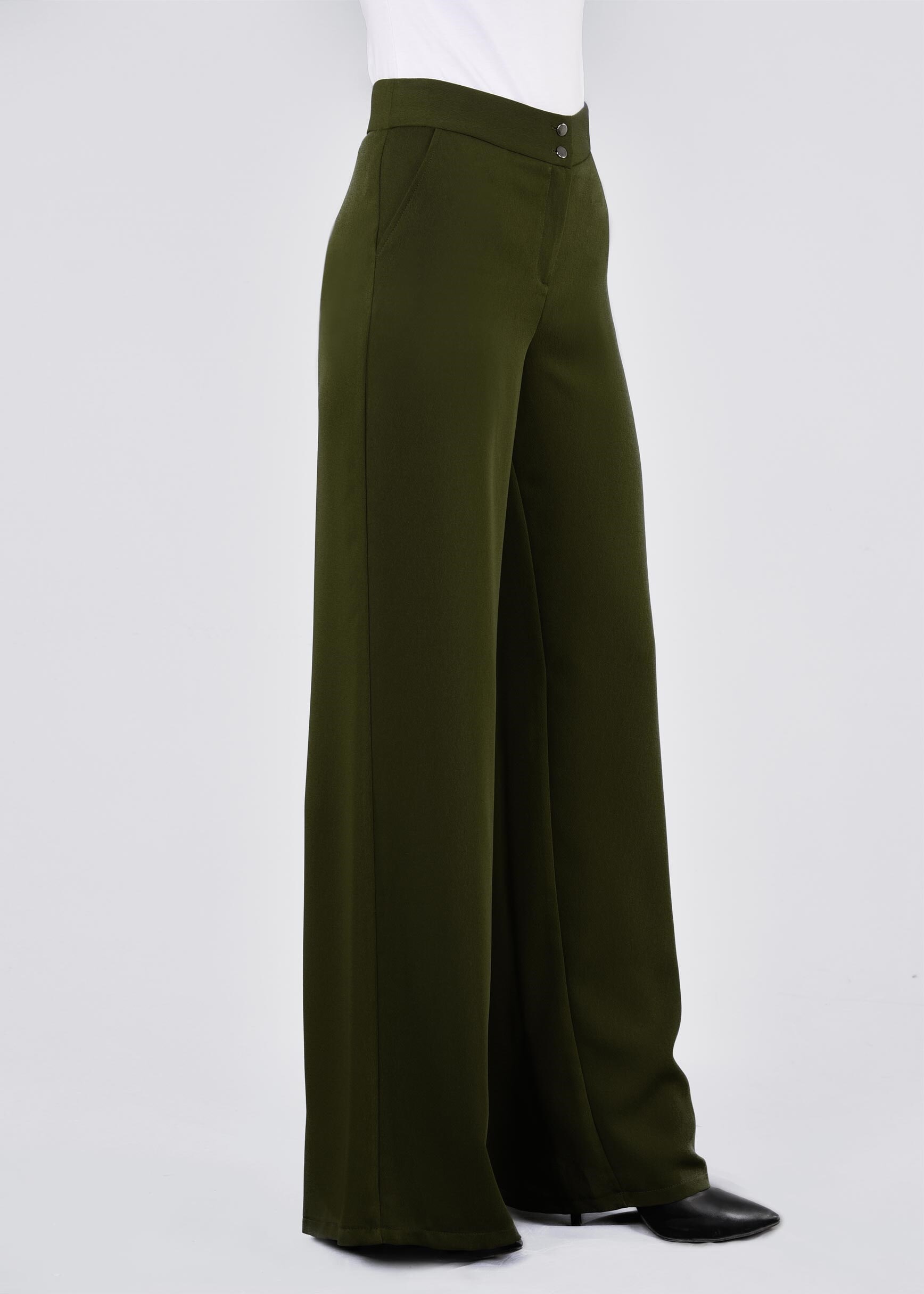 Tesettür giyim HAKİ 7109 NEW PERA PANTOLON 38/48 TEK40-38