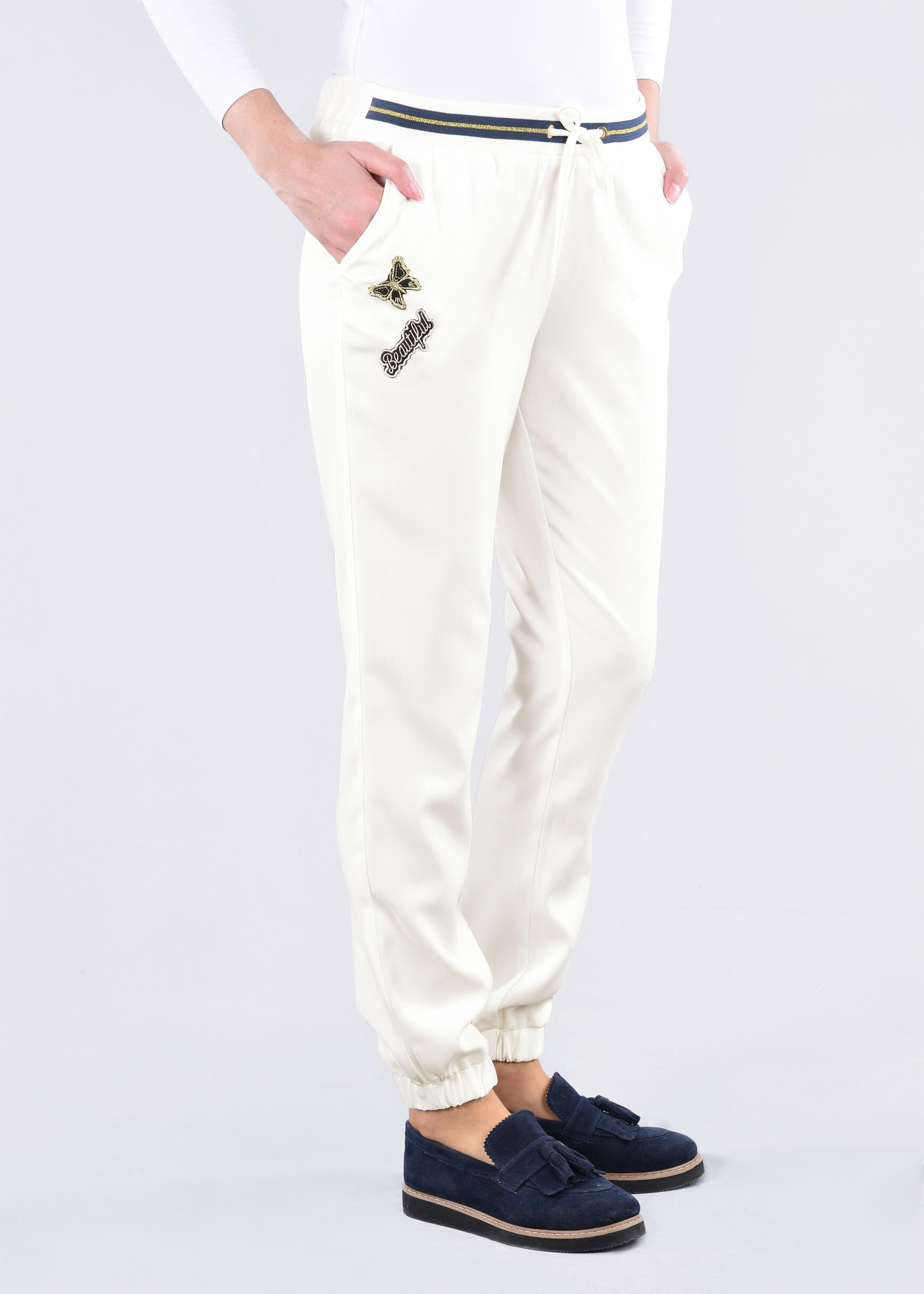 Tesettür giyim BEYAZ 7114 STİL 8563 PANTOLON 36/44 TEK38