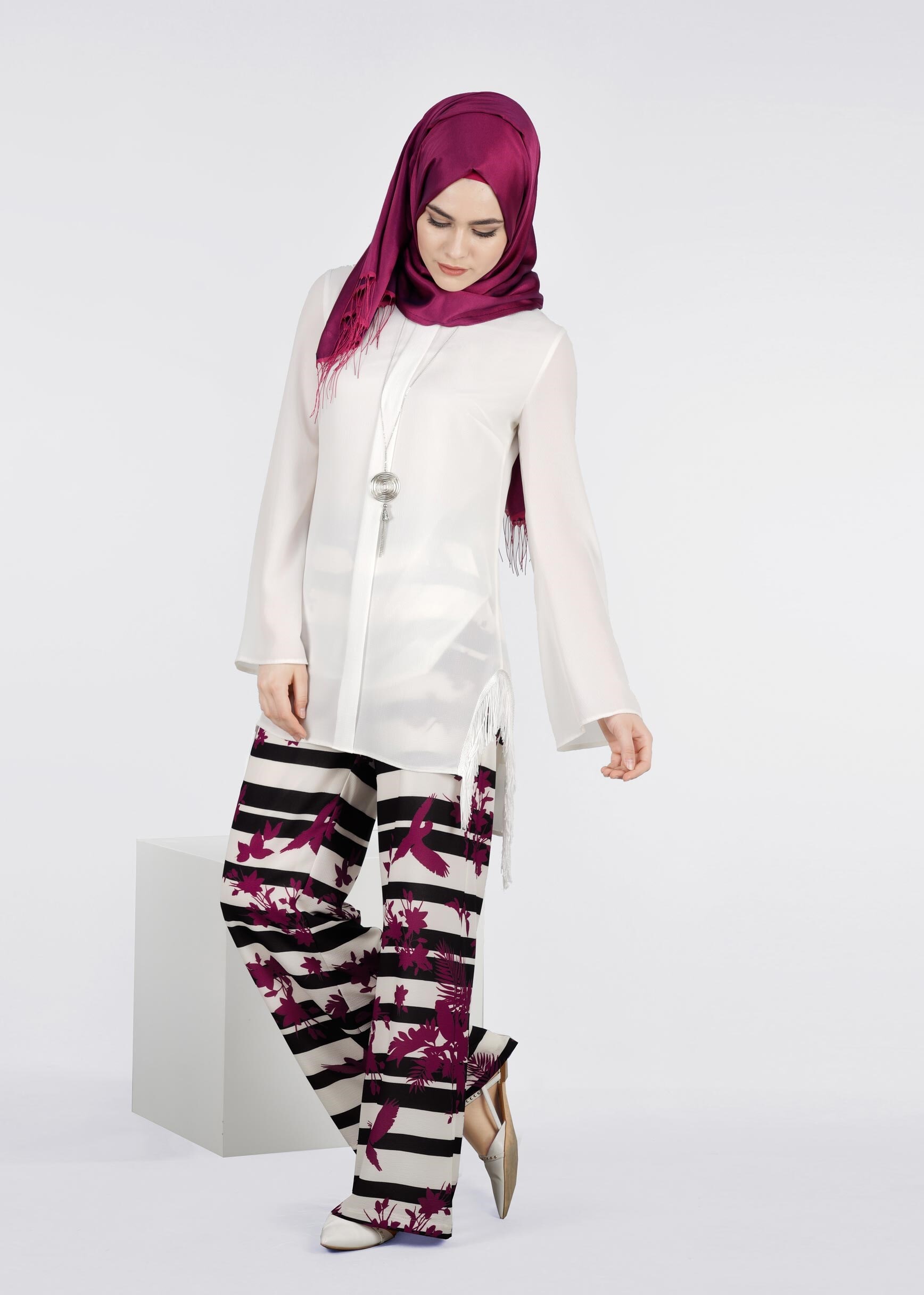 Tesettür giyim SİYAH 7115 KOBE 23164 PANTOLON 38/46 TEK40-38