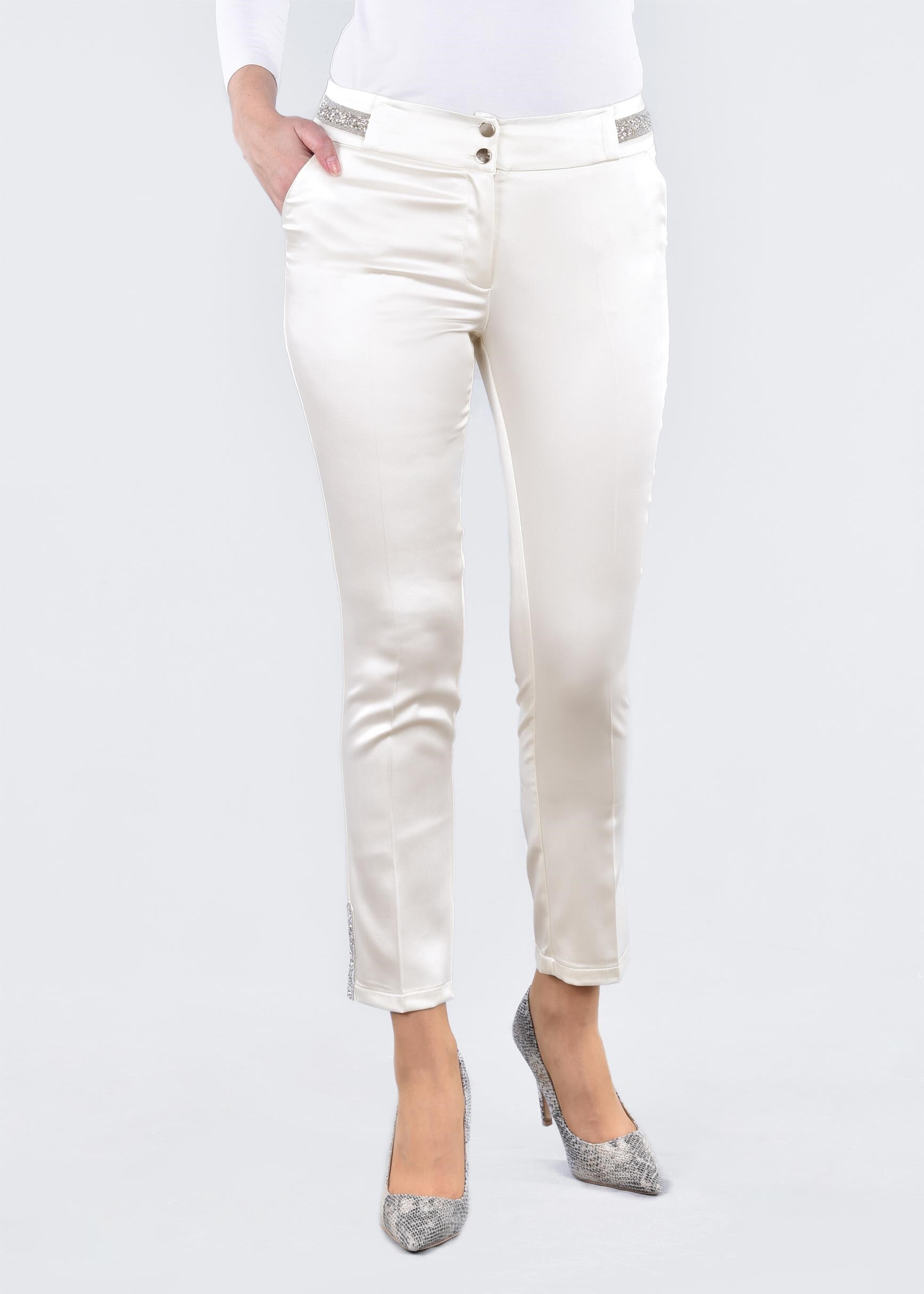 Tesettür giyim BEYAZ 7116 ALİSSA PANTOLON 38/46 TEK40