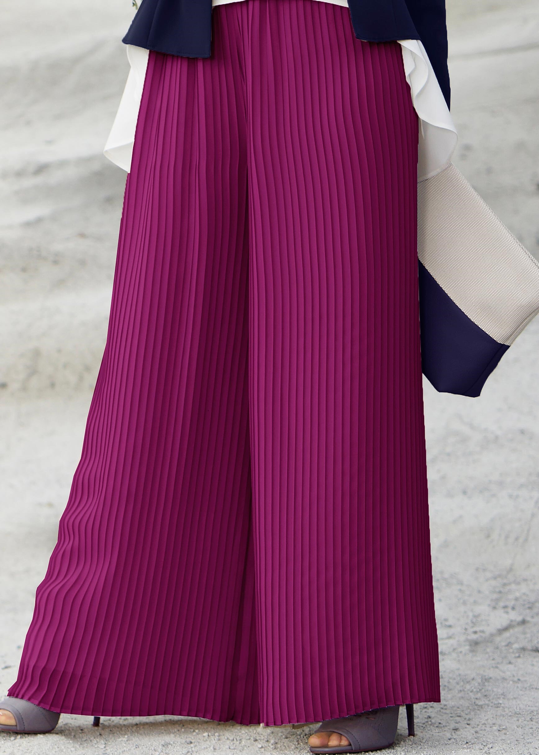 Tesettür giyim MÜRDÜM 7122 NEW MULTİ ŞİFON PANTOLON 38/46