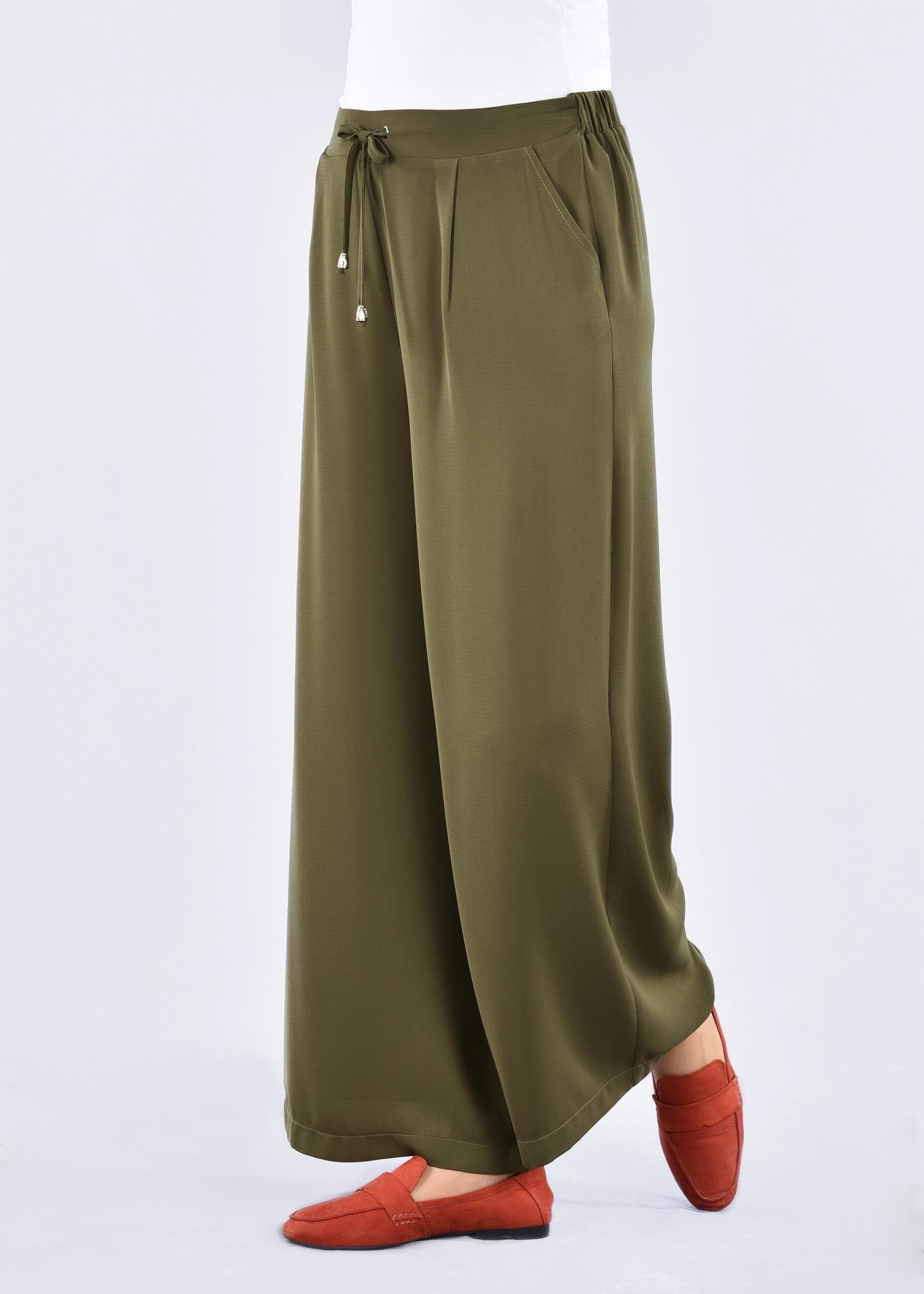 Tesettür giyim HAKİ 7126 7938 PANTOLON 38/46 TEK36