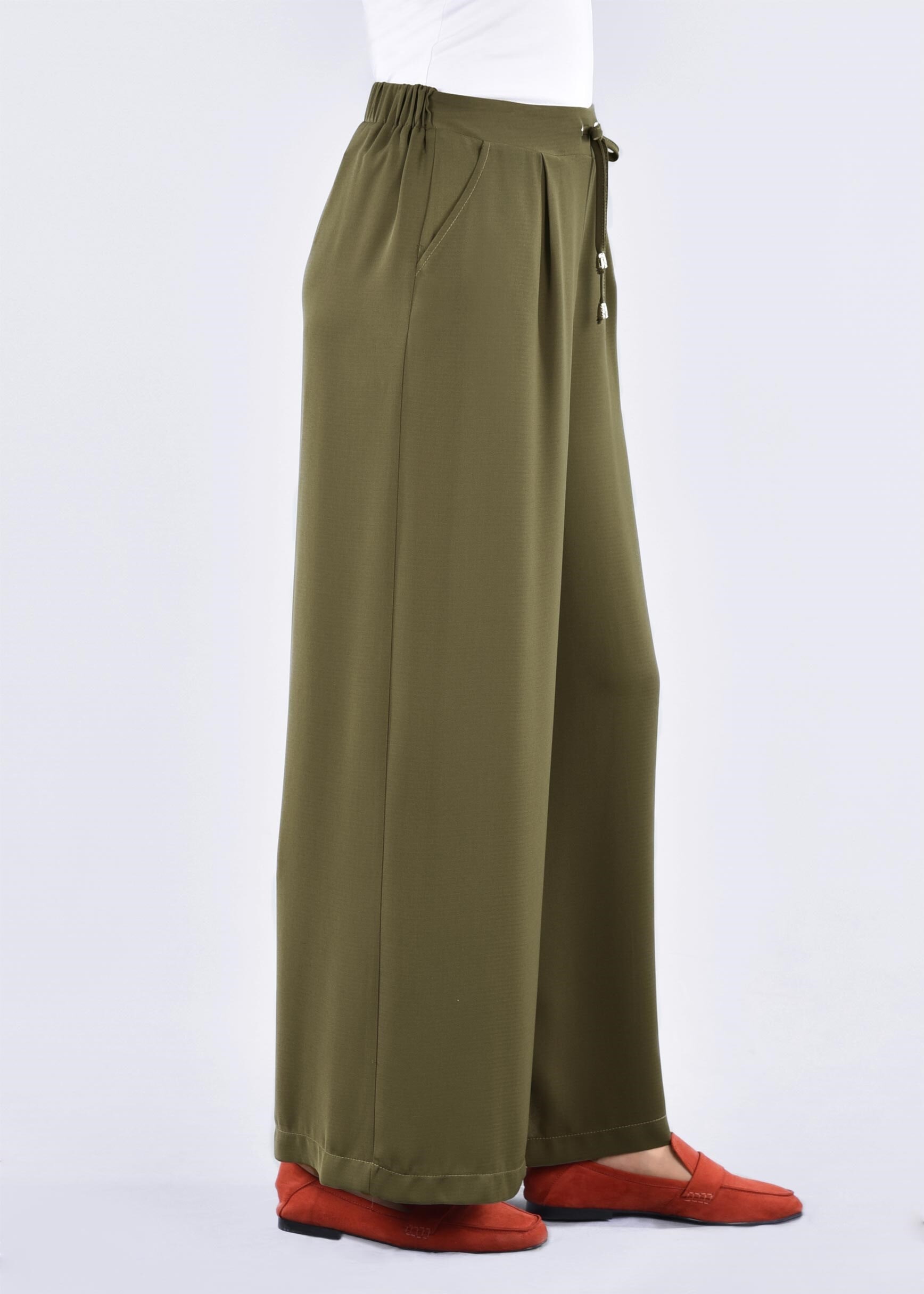 Tesettür giyim HAKİ 7126 7938 PANTOLON 38/46 TEK36