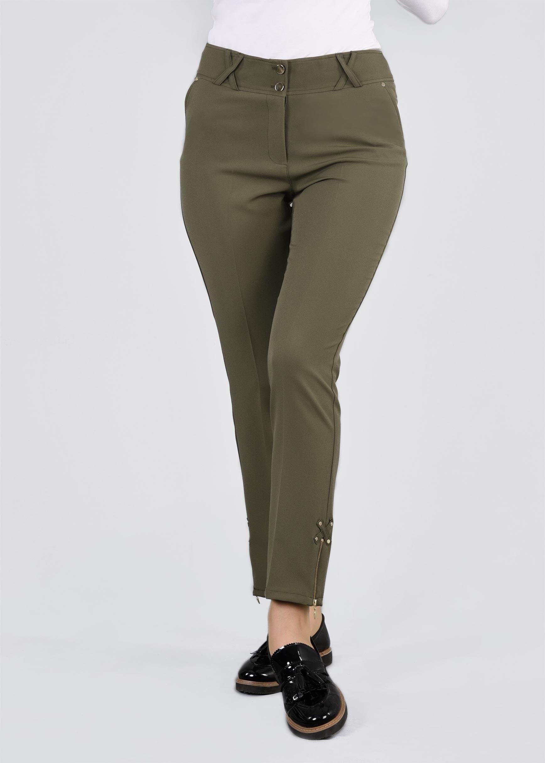 Tesettür giyim HAKİ 7127 ZOOM PANTOLON 38/46 TEK40