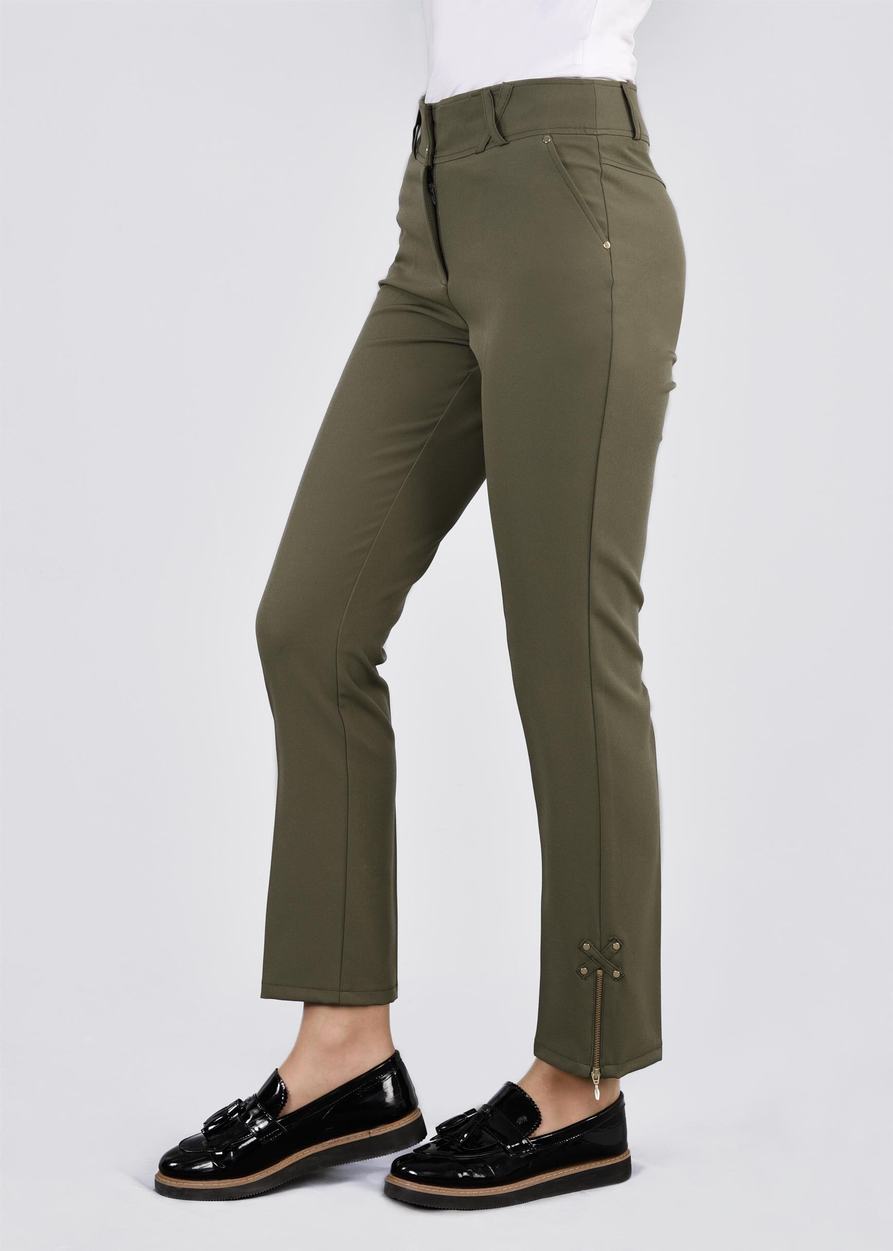 Tesettür giyim HAKİ 7127 ZOOM PANTOLON 38/46 TEK40