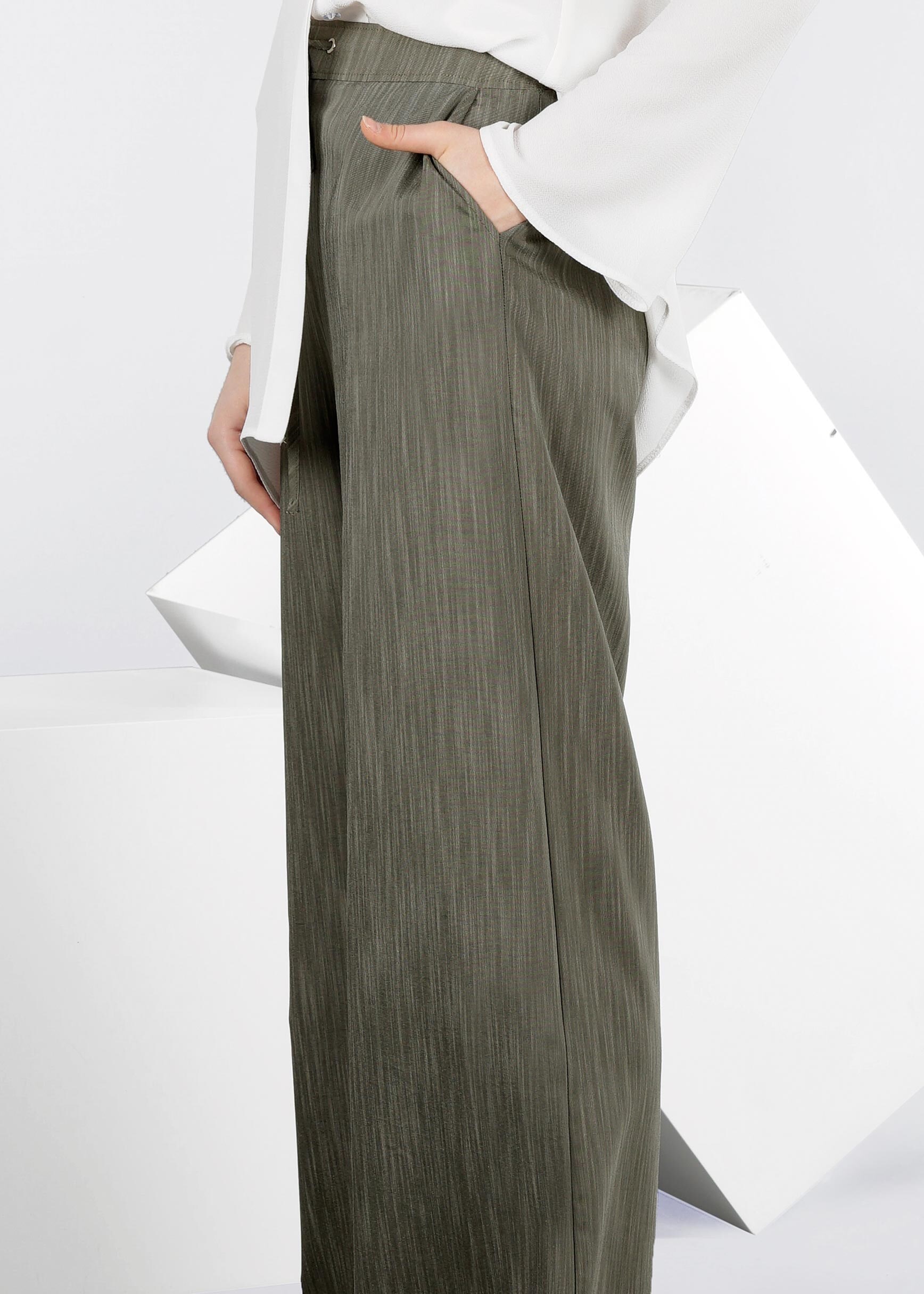 Tesettür giyim HAKİ 7128 17580 PANTOLON 38/46 TEK40