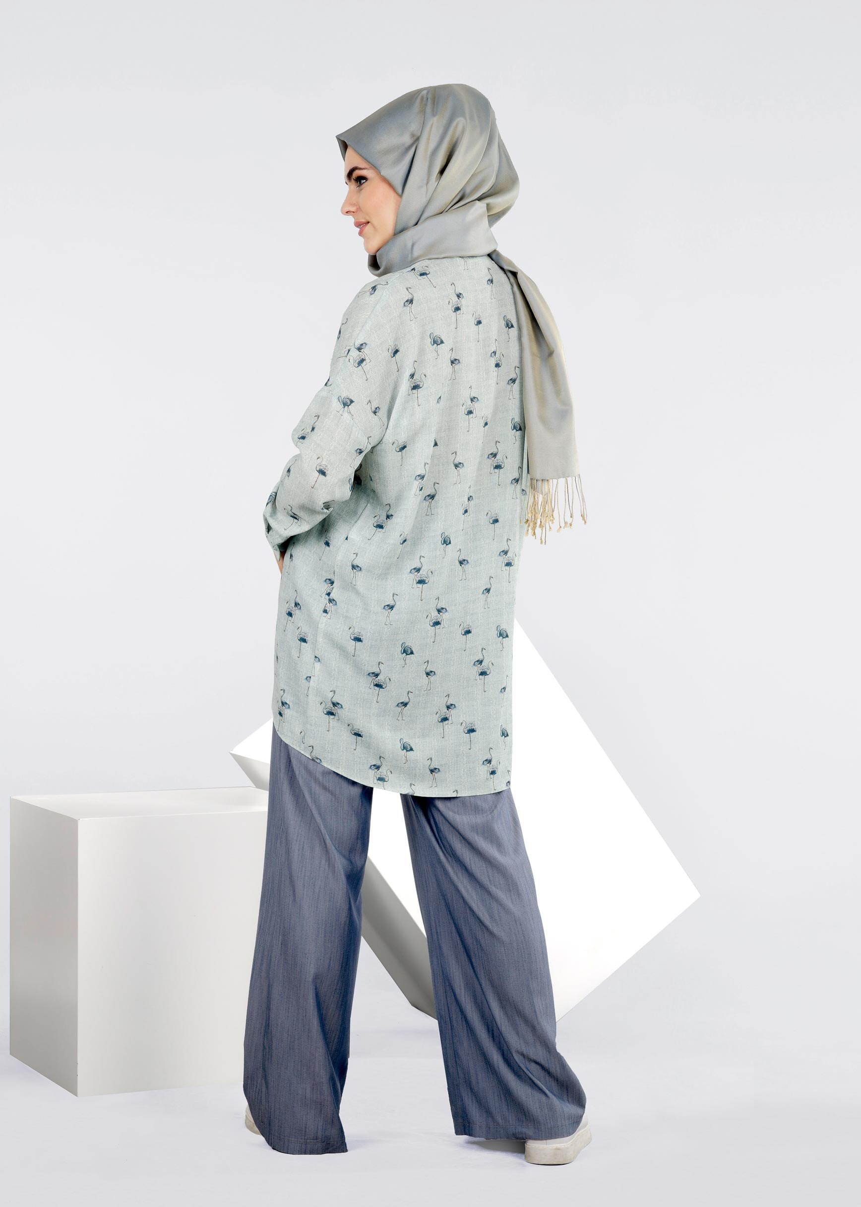 Tesettür giyim LACİVERT 7128 17580 PANTOLON 38/46 TEK40