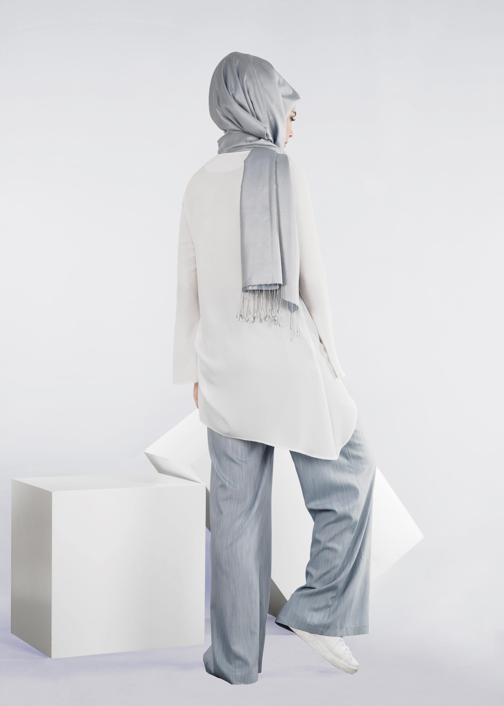 Tesettür giyim MAVİ 7128 17580 PANTOLON 38/46 TEK40