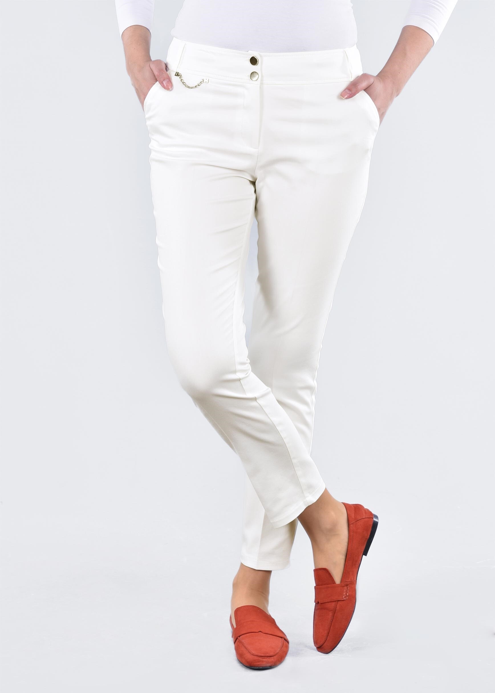 Tesettür giyim BEYAZ 7129 17374 PANTOLON 38/46