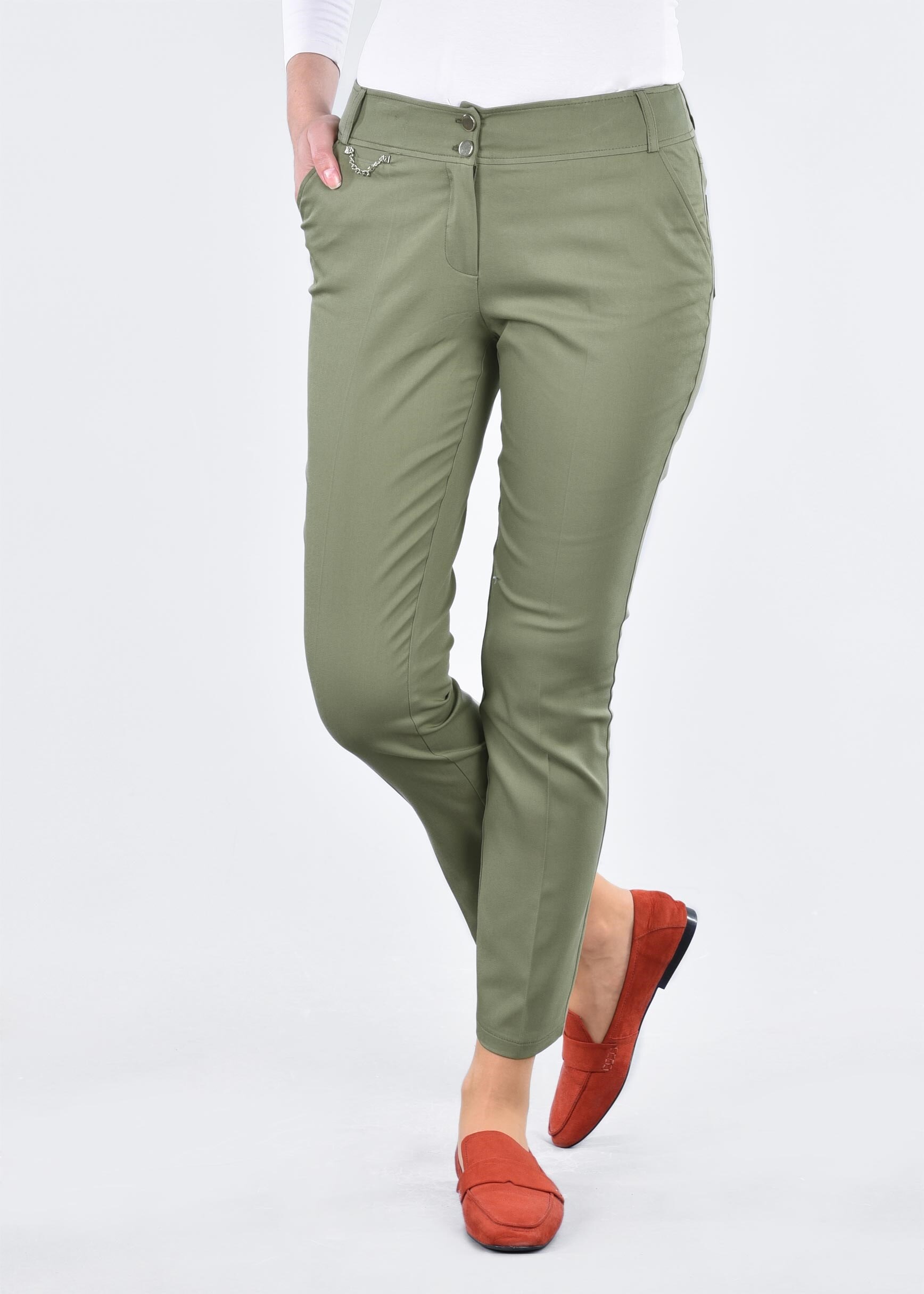 Tesettür giyim HAKİ 7129 17374 PANTOLON 38/46