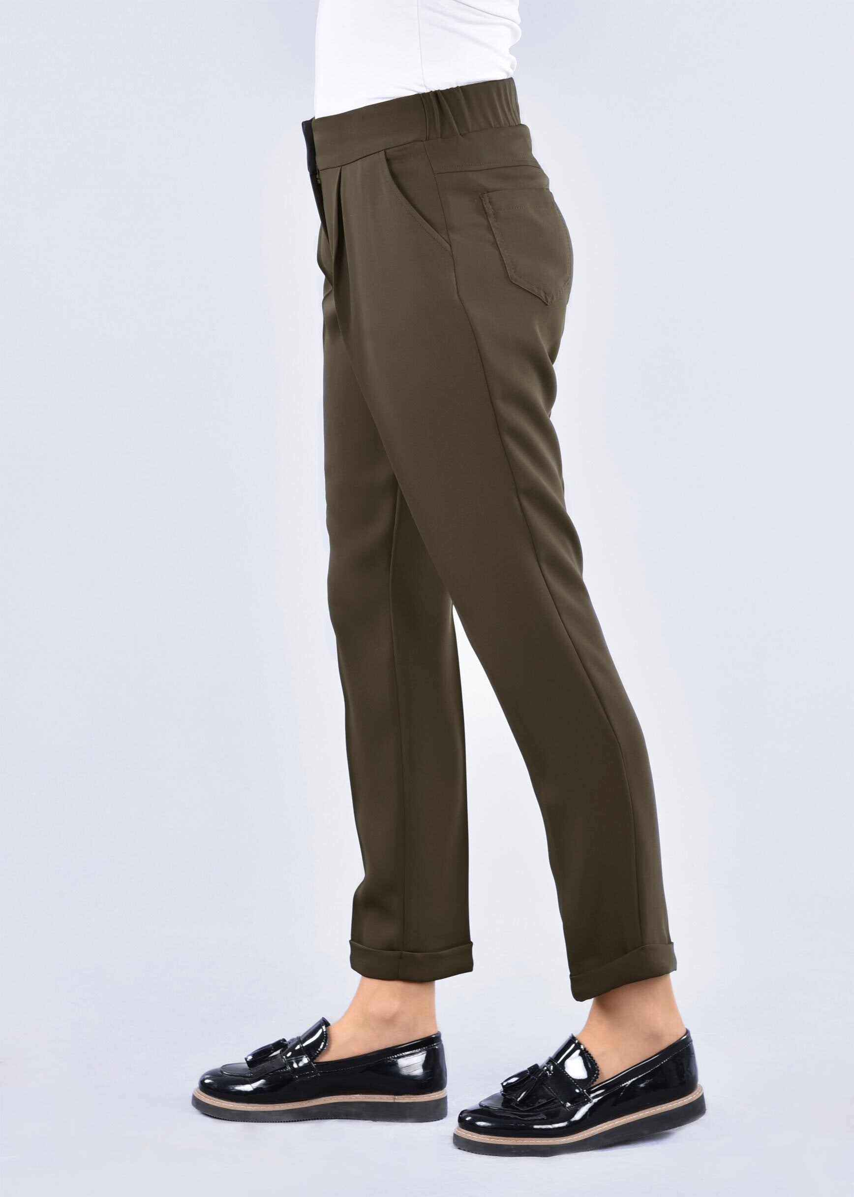 Tesettür giyim HAKİ 7131 ADRİNA 55587 PANTOLON 38/46 TEK40