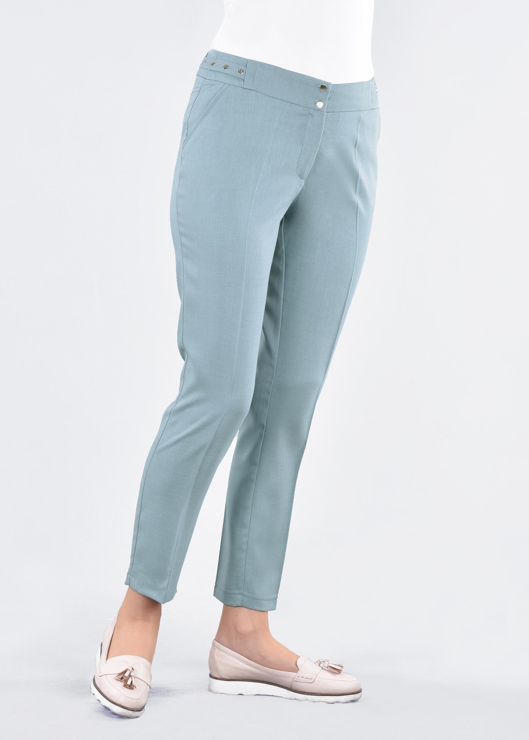 Tesettür giyim MAVİ 7132 STİL 8563 PANTOLON 40/48 TEK38