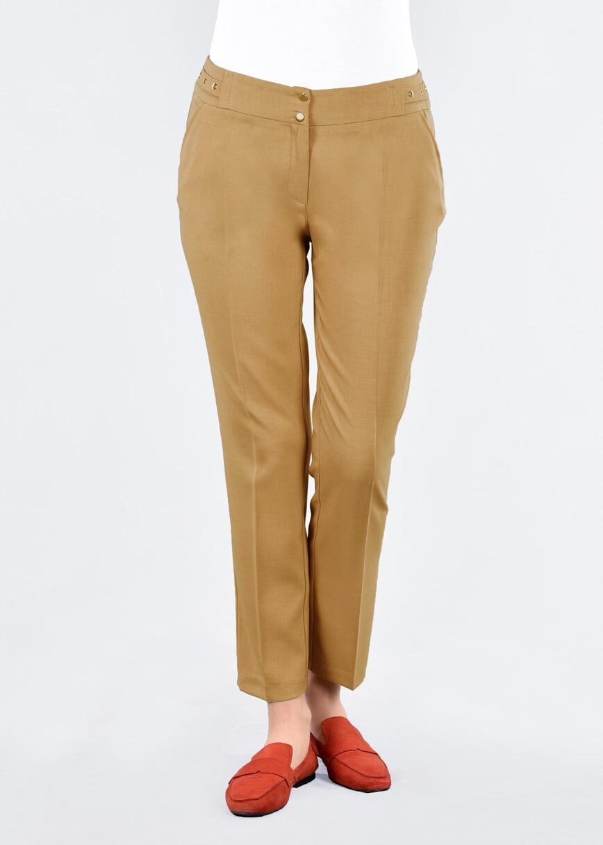 Tesettür giyim KAHVE 7132 STİL 8563 PANTOLON 40/48 TEK38