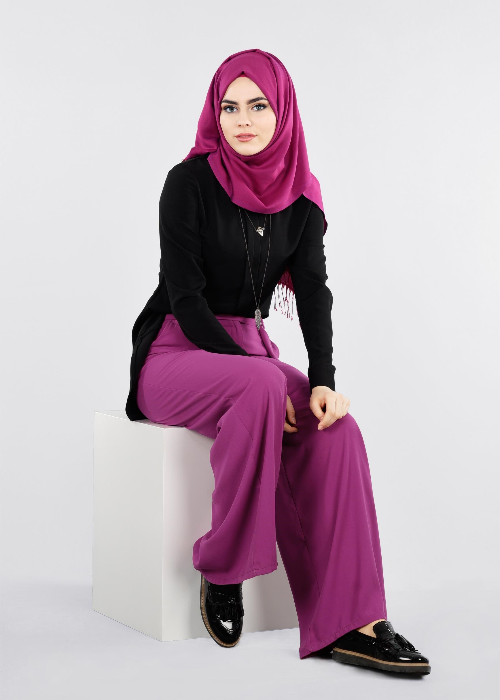 Tesettür giyim MOR 7133 SUDE 7011 PANTOLON 38/46 TEK40