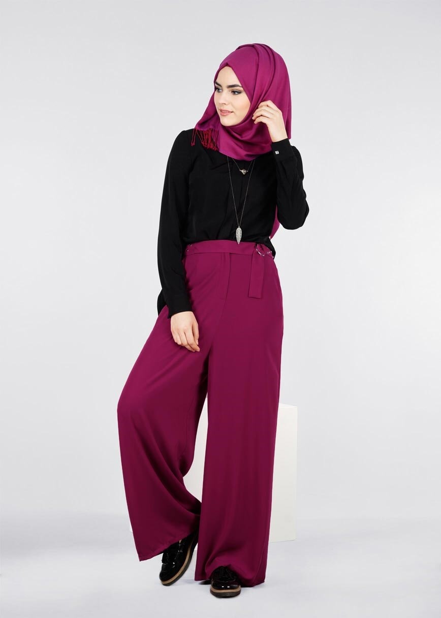 Tesettür giyim MOR 7133 SUDE 7011 PANTOLON 38/46 TEK40