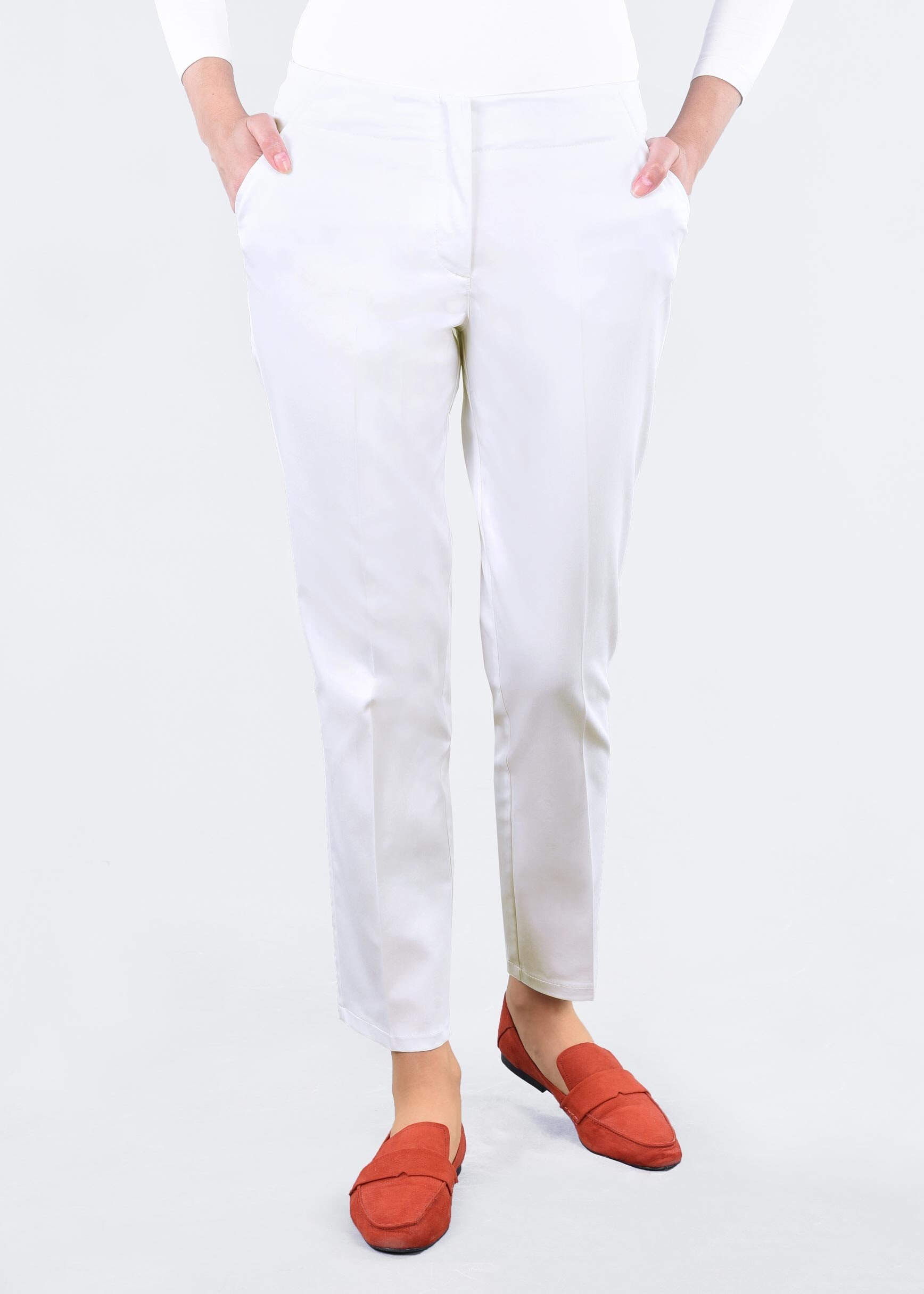 Tesettür giyim BEYAZ 7139 15666 PANTOLON 40/48 TEK38