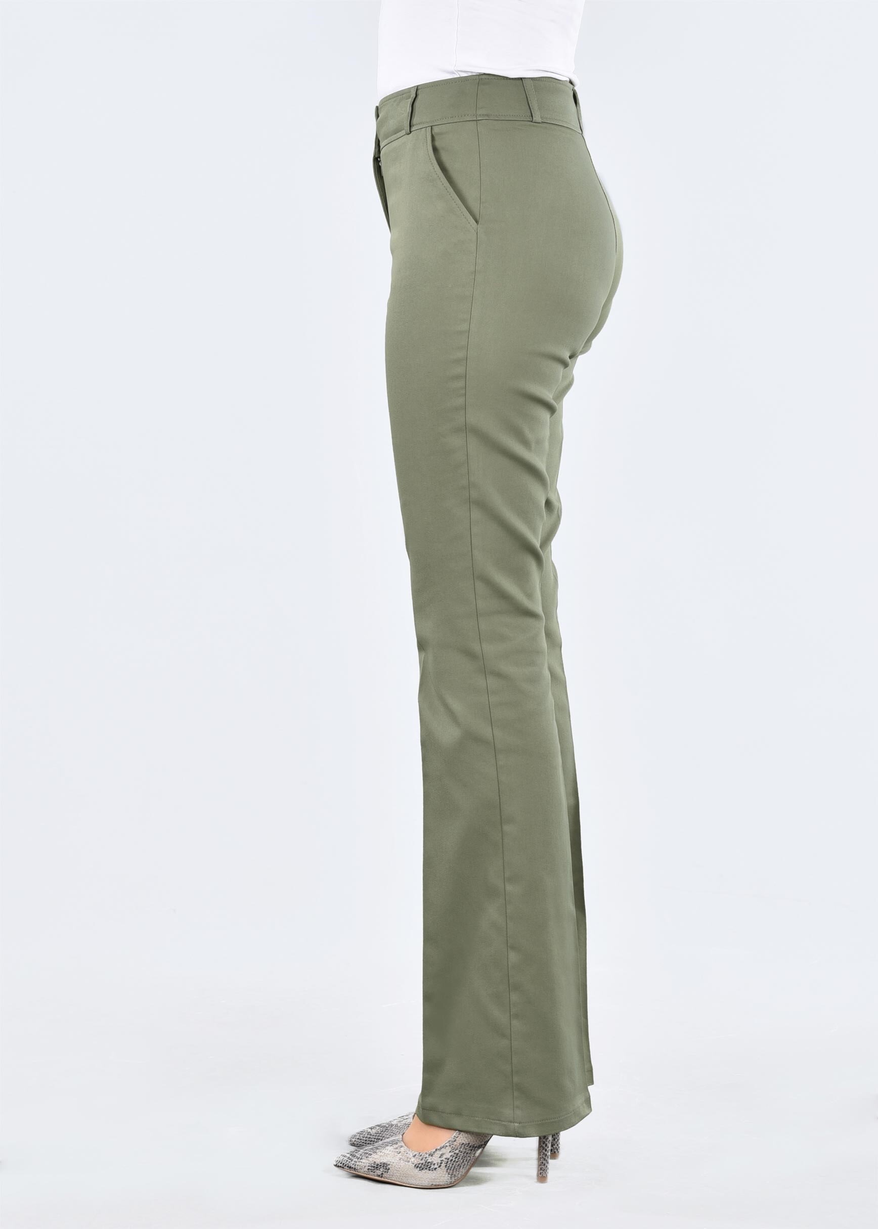 Tesettür giyim HAKİ 7142 17374 PANTOLON 38/46 TEK40