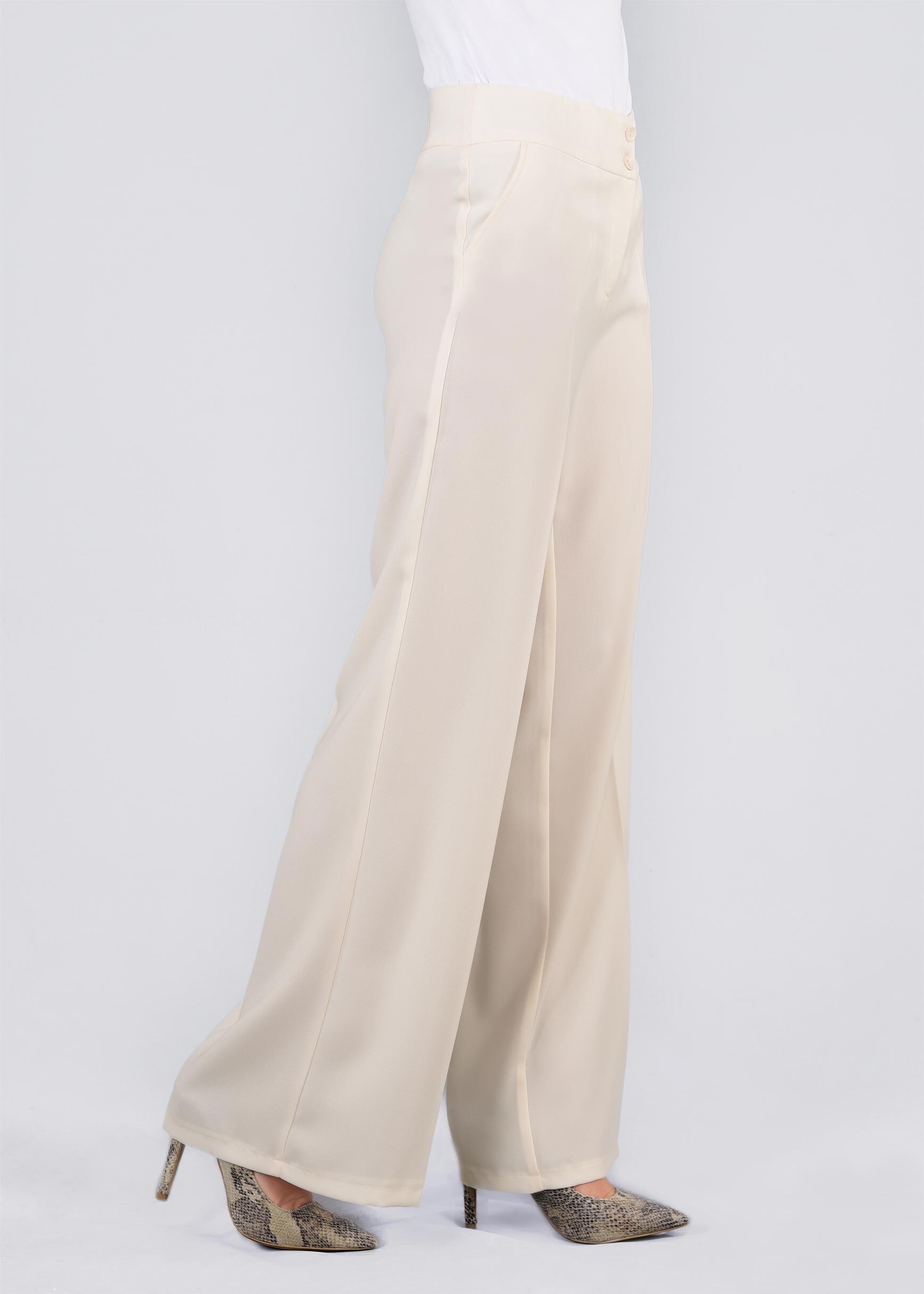 Tesettür giyim BEYAZ 7145 ELVAN 3731 PANTOLON 38/48 TEK40