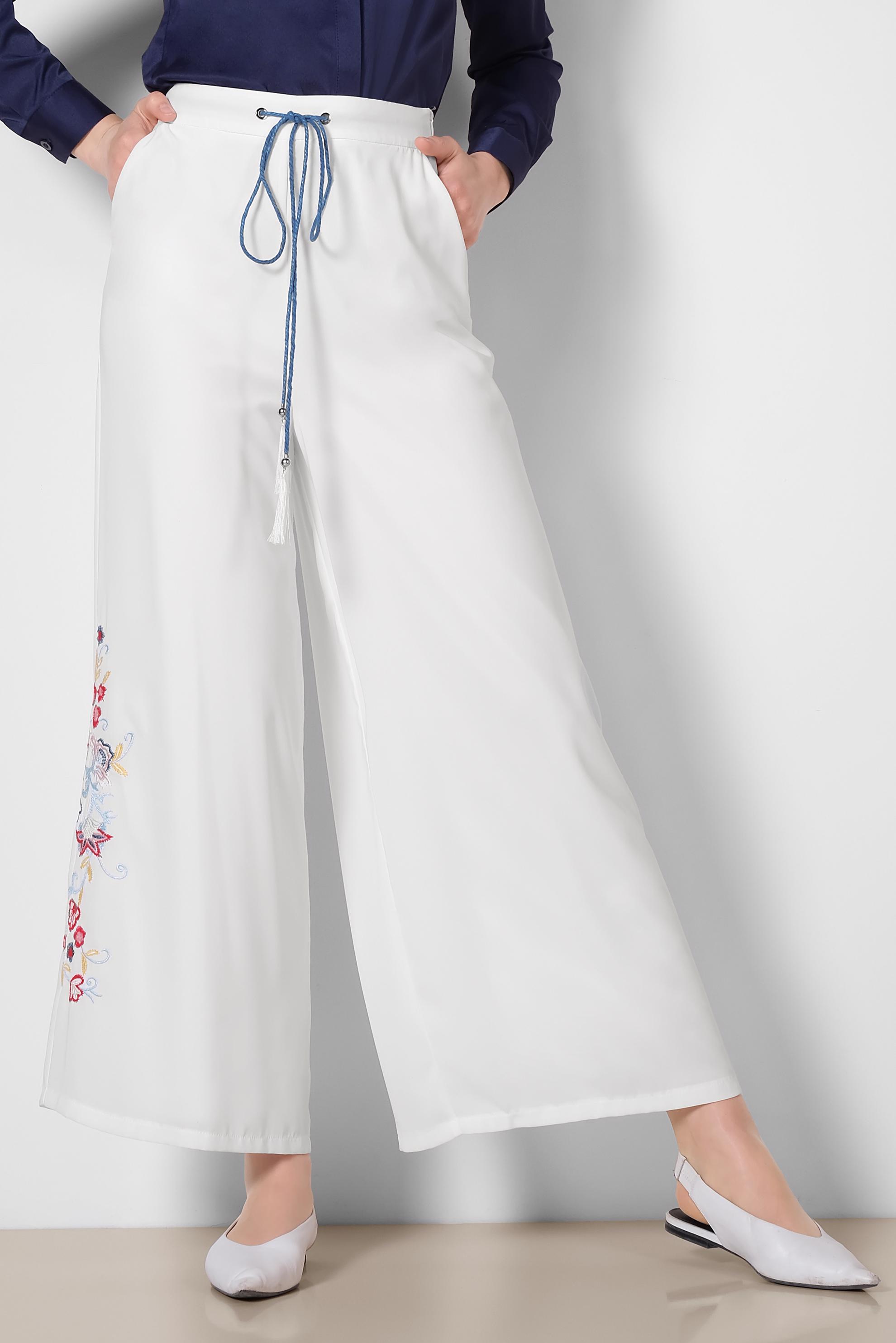 Tesettür giyim BEYAZ 7147 ULUDAĞ PANTOLON 36/46 TEK40