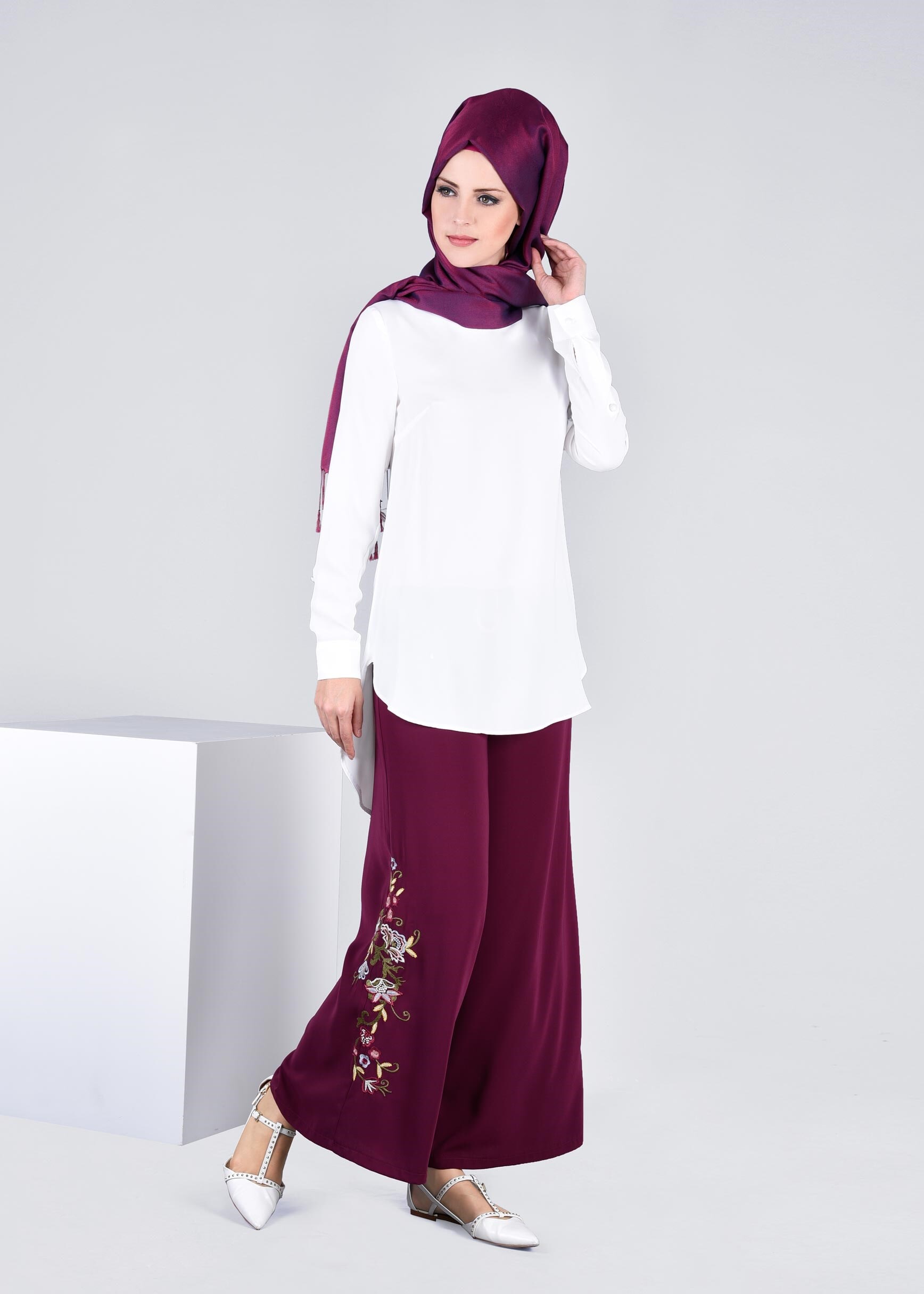 Tesettür giyim MOR 7147 ULUDAĞ PANTOLON 36/46 TEK40