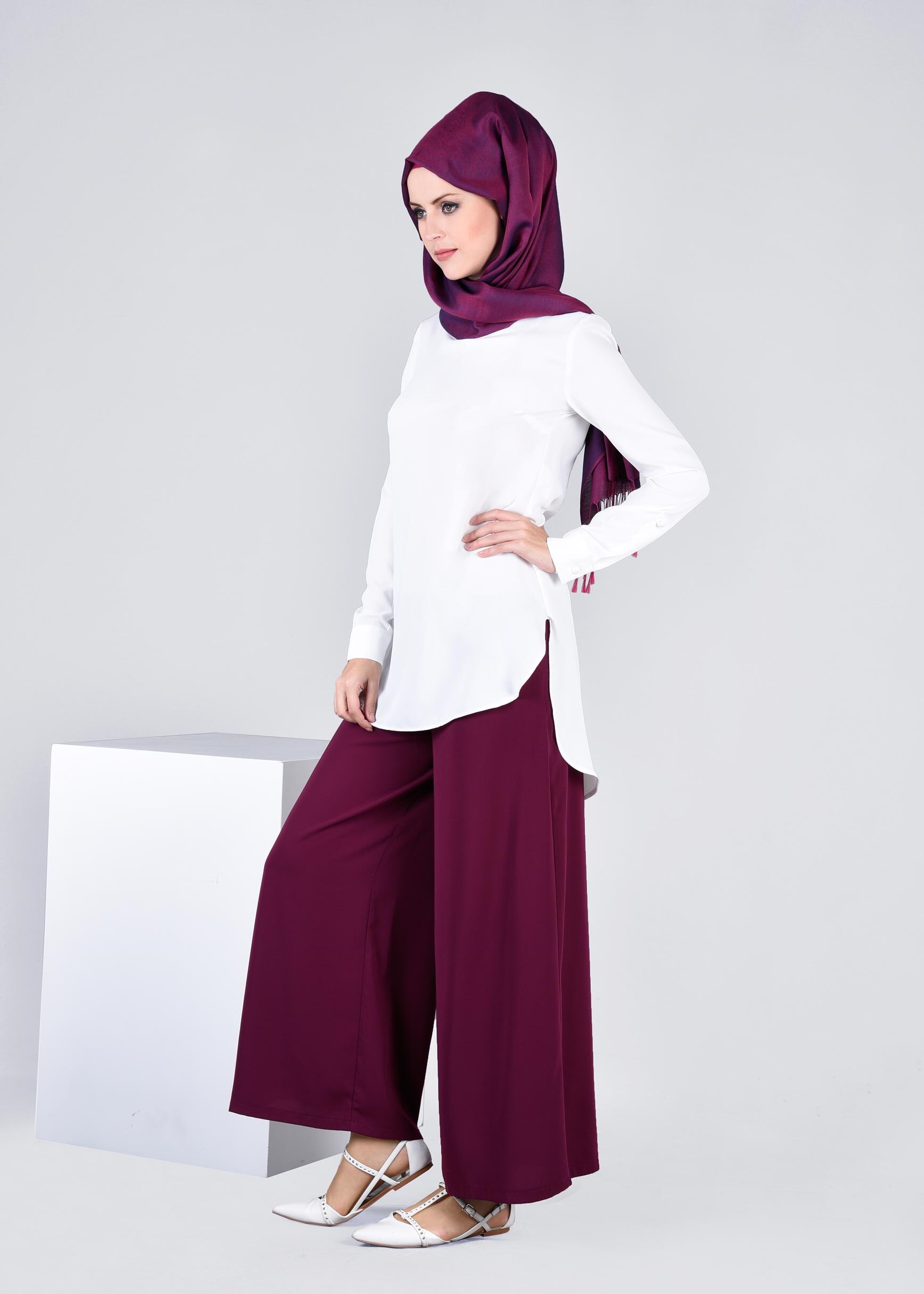 Tesettür giyim MOR 7147 ULUDAĞ PANTOLON 36/46 TEK40