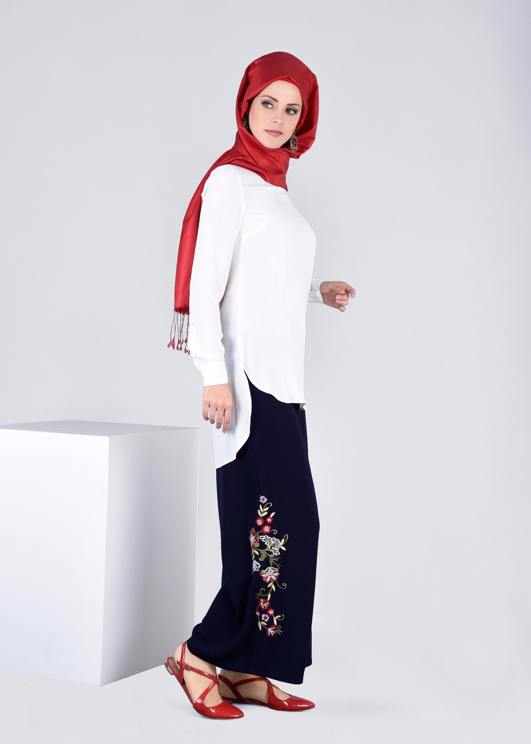 Tesettür giyim LACİVERT 7147 ULUDAĞ PANTOLON 36/46 TEK40