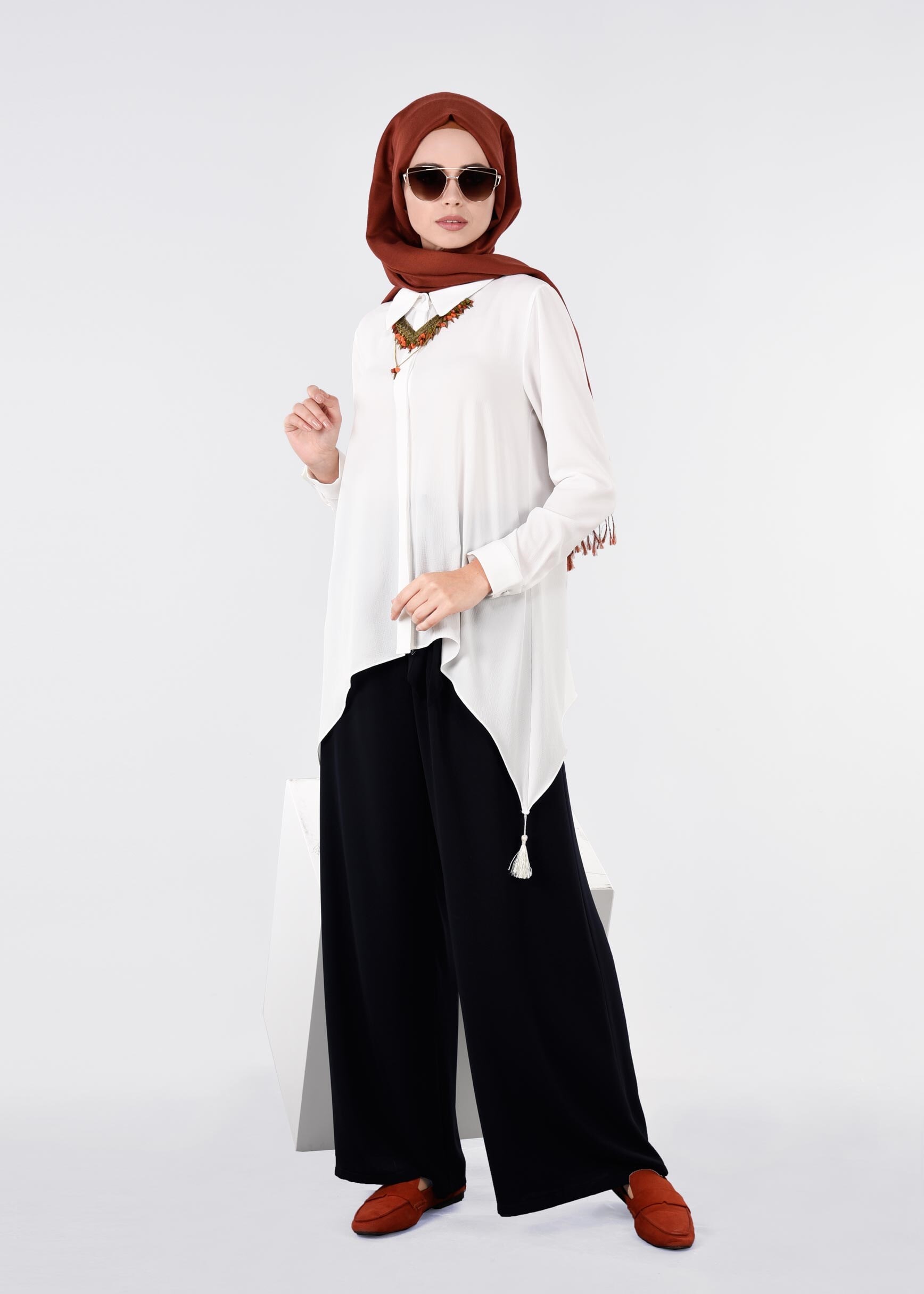 Tesettür giyim LACİVERT 7149 ALEYNA PANTOLON 38/48 TEK40