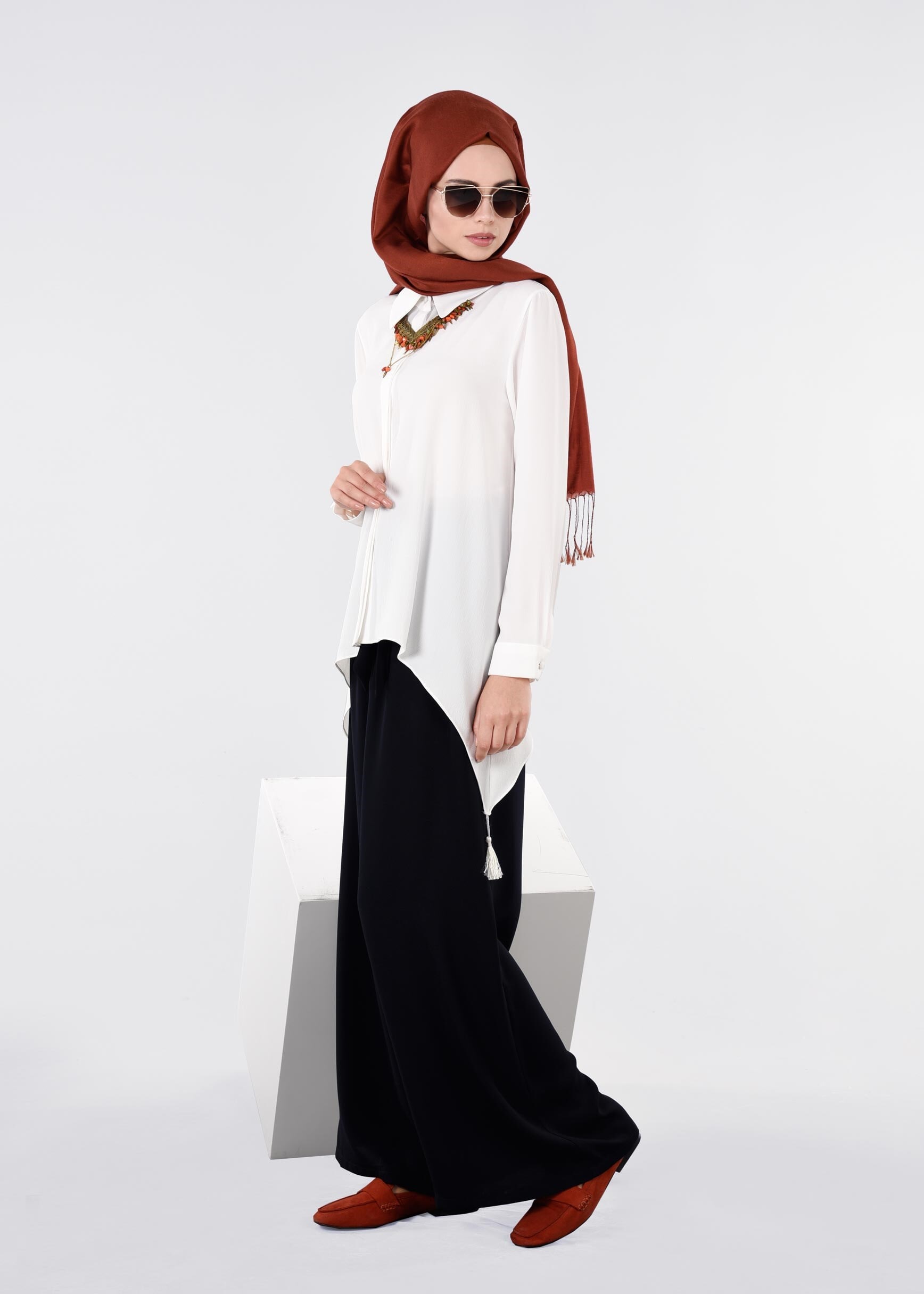 Tesettür giyim LACİVERT 7149 ALEYNA PANTOLON 38/48 TEK40