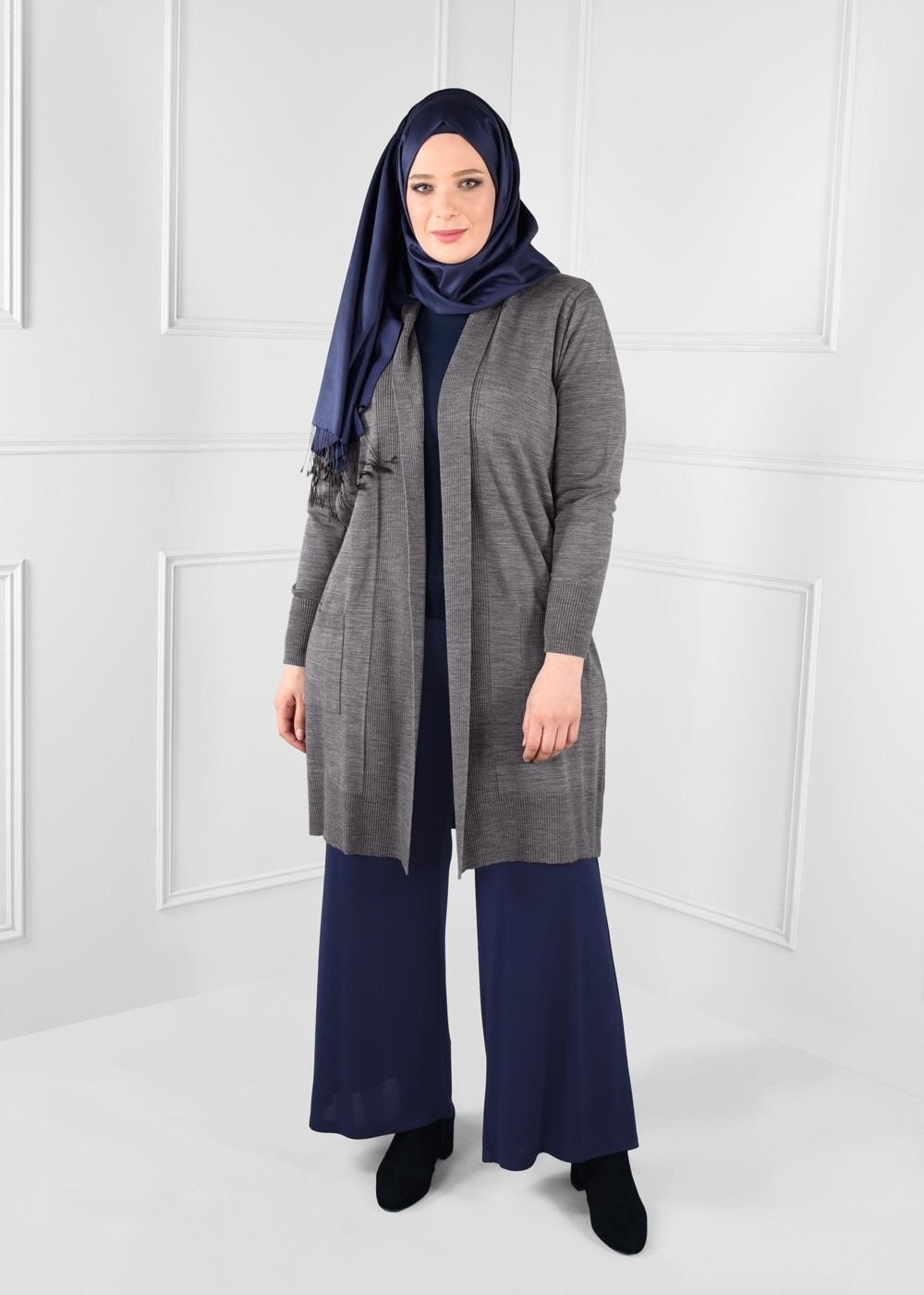 Tesettür giyim LACİVERT 7151 ELSA PANTOLON 44/52 TEK42