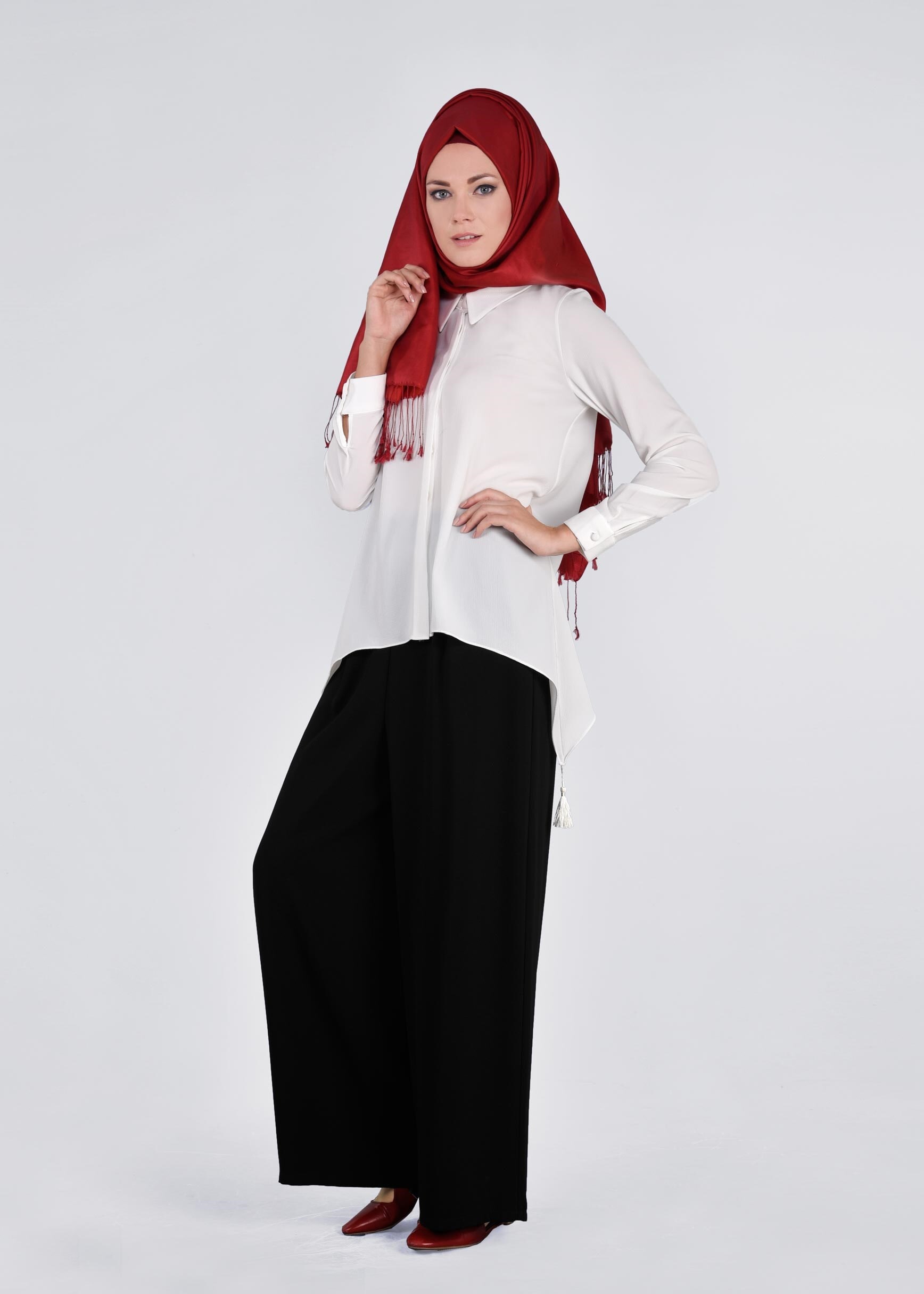 Tesettür giyim SİYAH 7154 DİMA PANTOLON 38/46TEK36