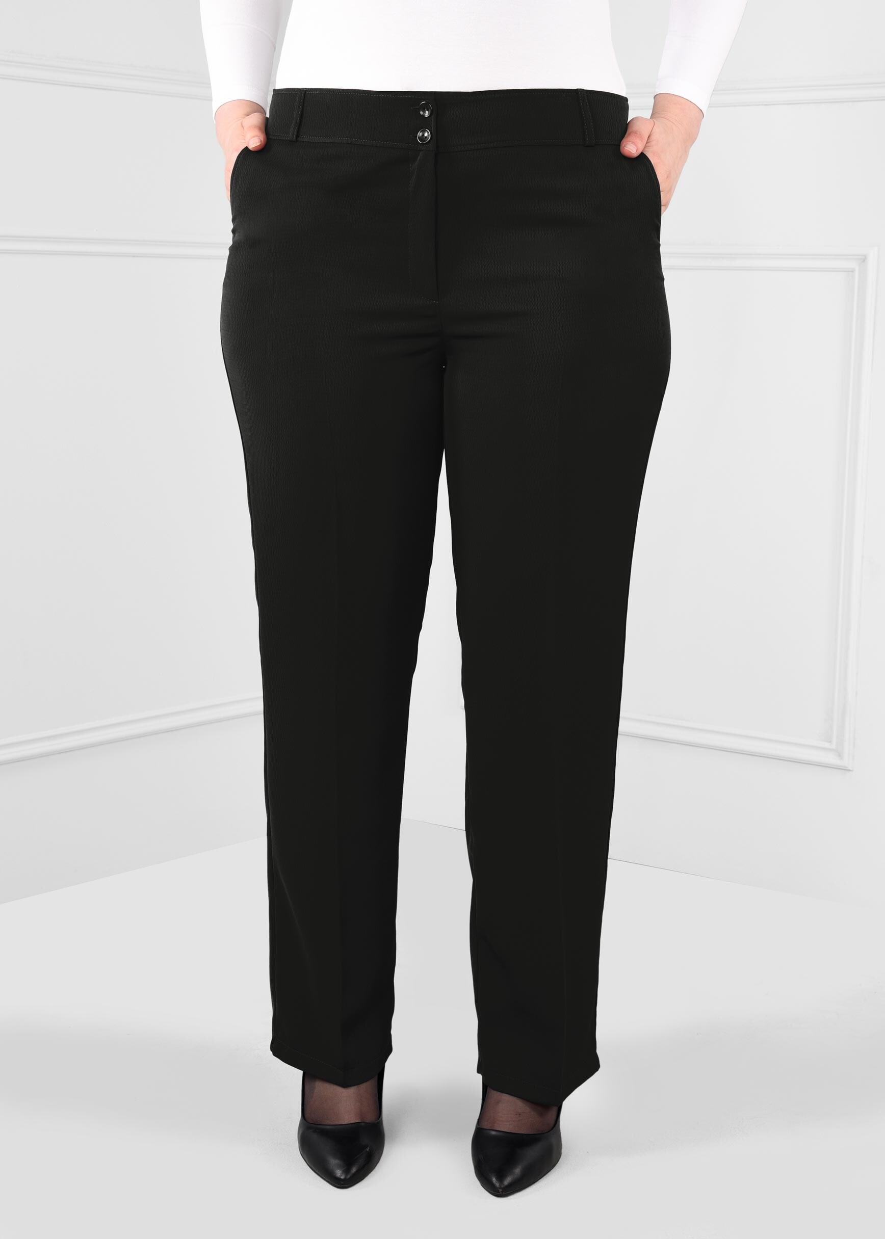 Tesettür giyim SİYAH 7157 BAKLAVA PANTOLON 42/52 TEK44