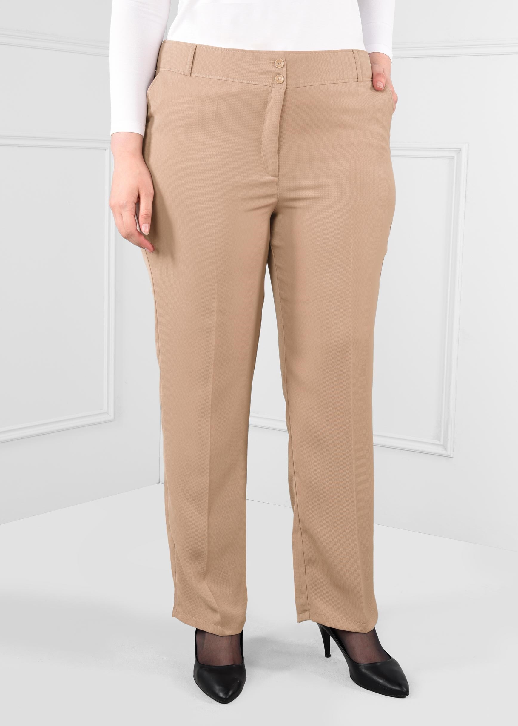 Tesettür giyim BEJ 7157 BAKLAVA PANTOLON 42/52 TEK44