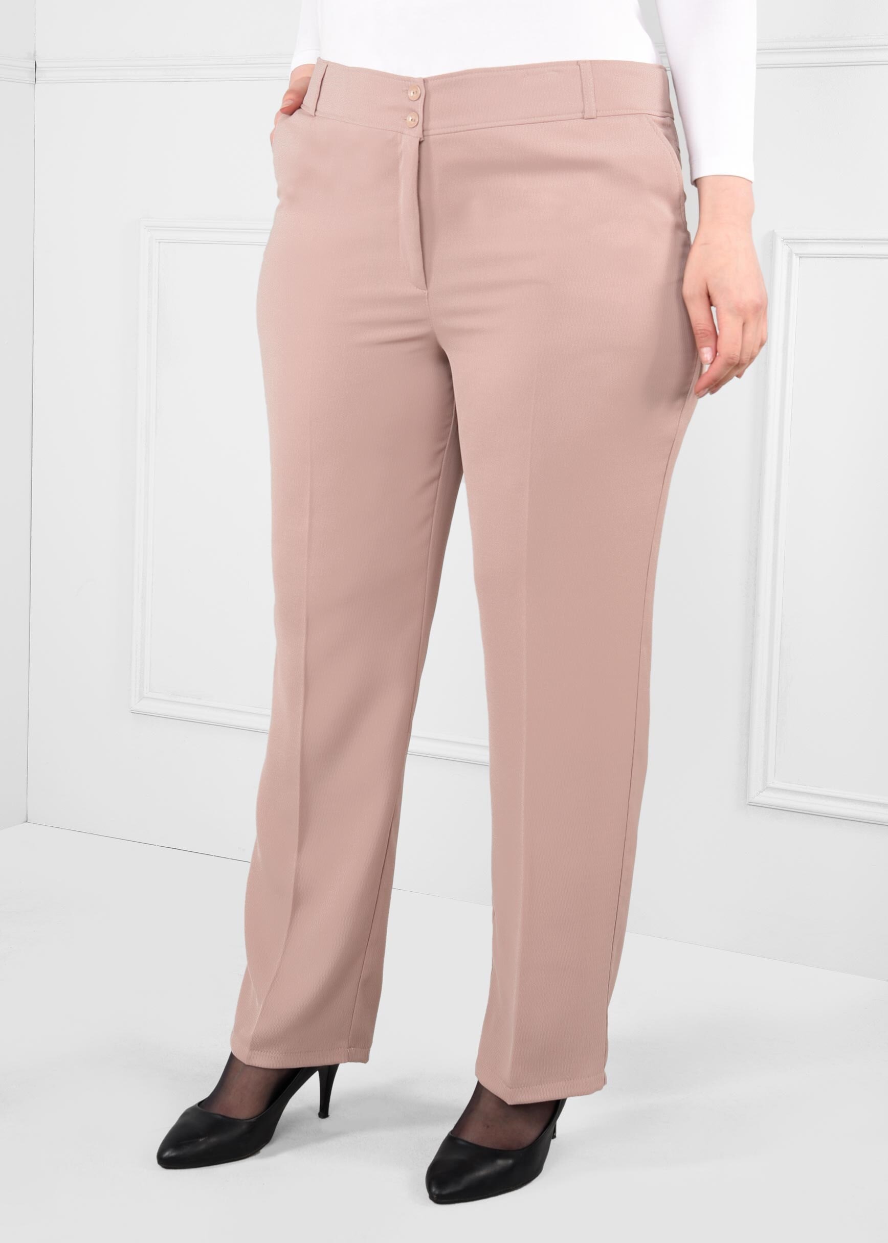 Tesettür giyim PUDRA DÜZ KESİM PANTOLON 7157