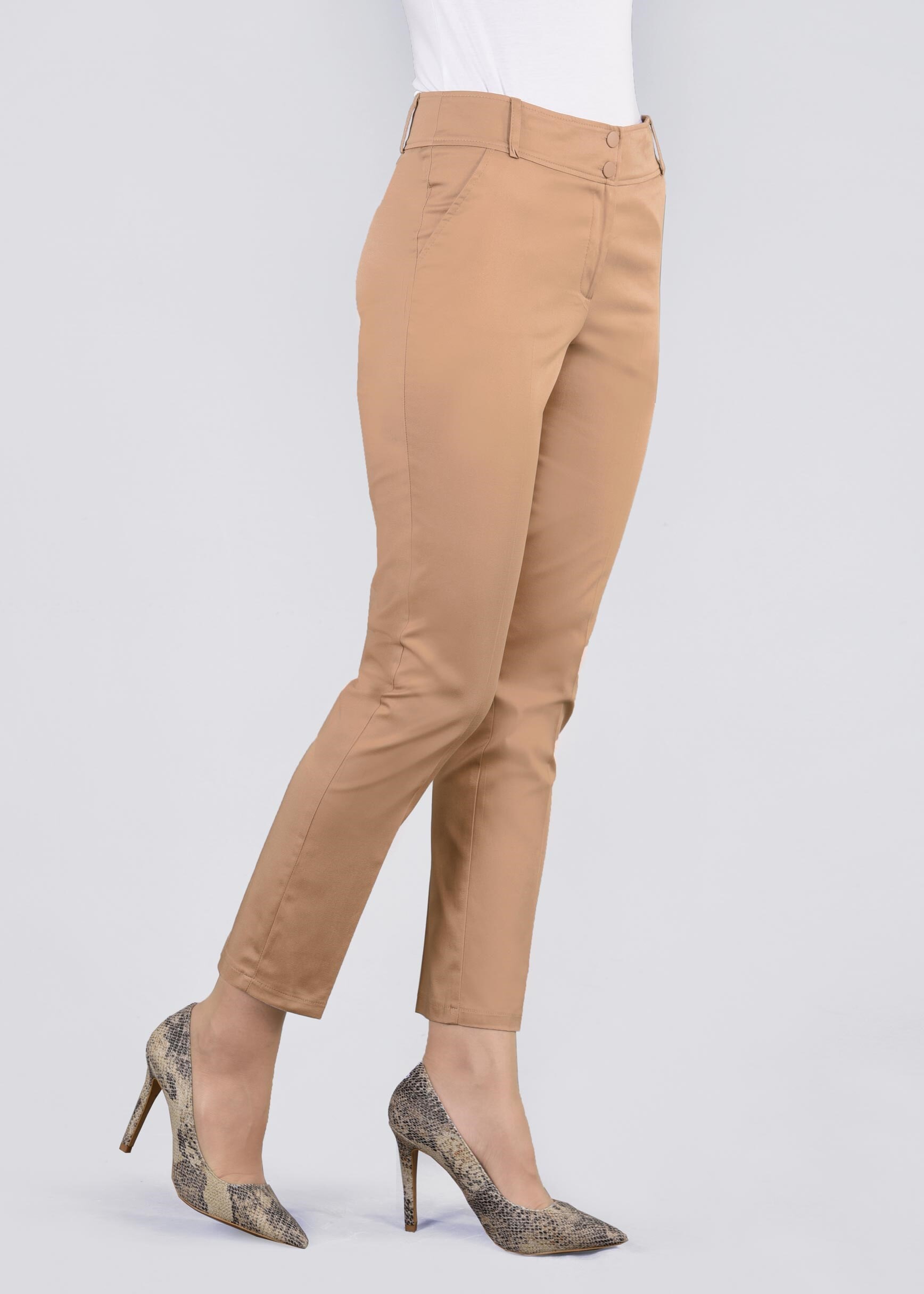 Tesettür giyim KAHVE 7159 TWİSTY PANTOLON 38/46 TEK36