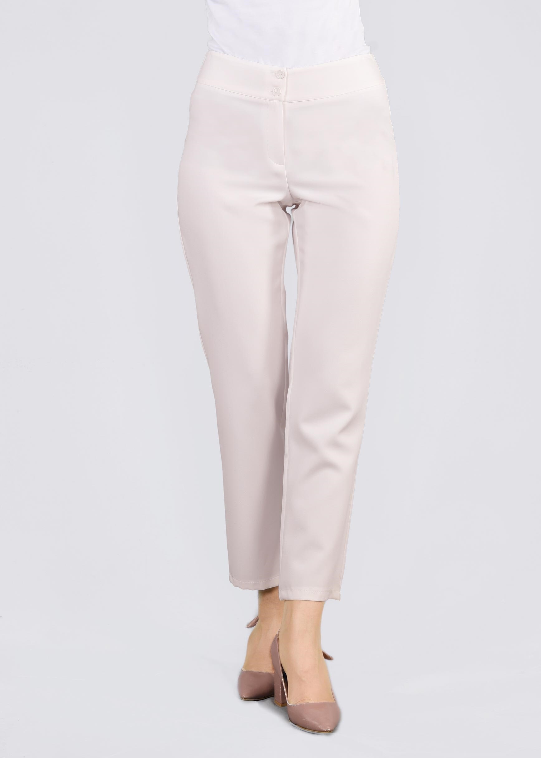 Tesettür giyim BEYAZ 7162 DİLMA 43551 PANTOLON 38/44 TEK38-46